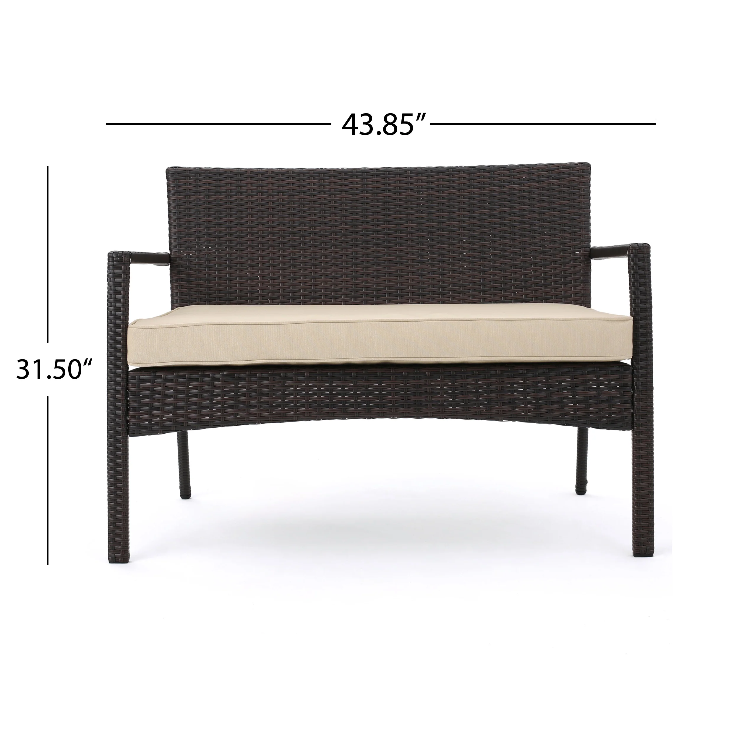 Tahiti Outdoor 8 Seater Wicker Chat Set with Cushions - furnishings