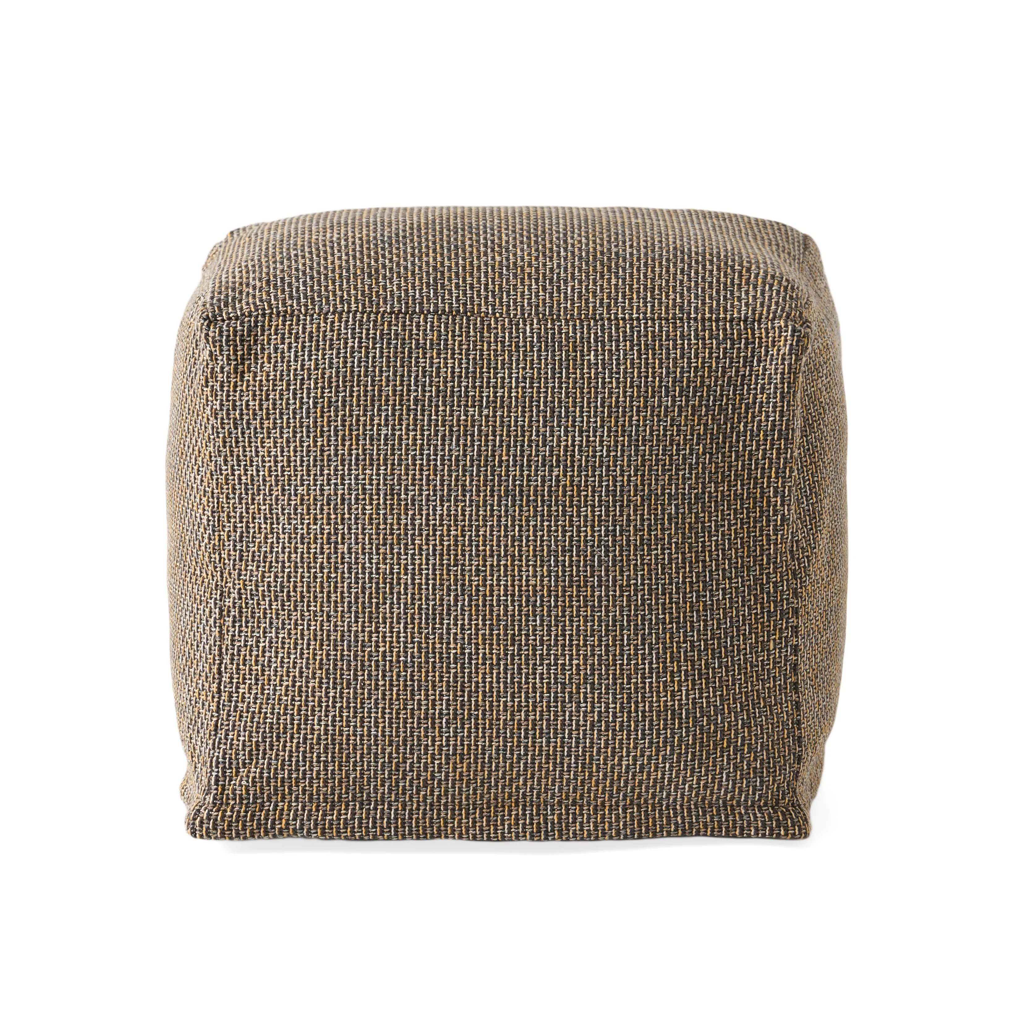 Larrick Contemporary Fabric Pouf - furnishings
