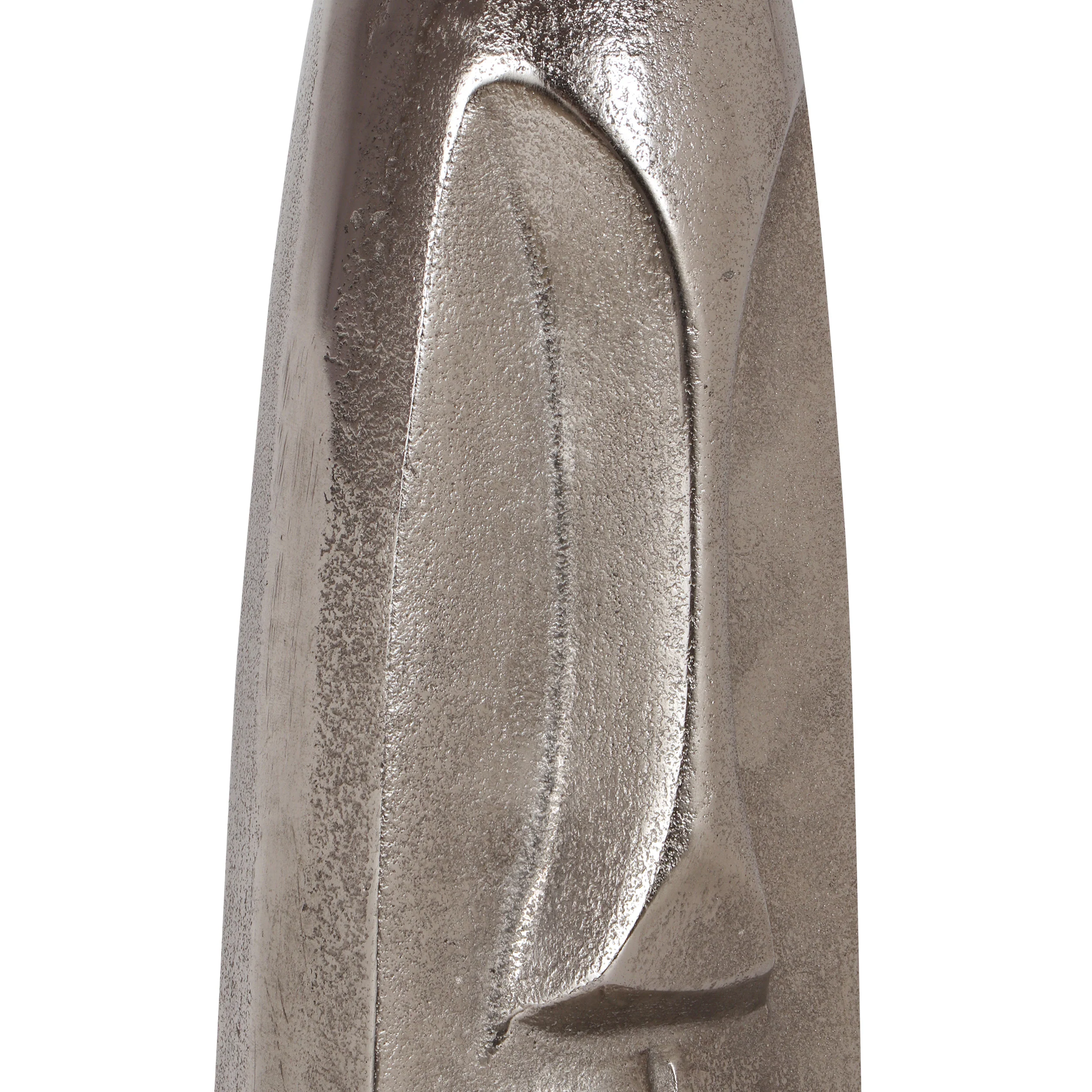 Judland Modern Handmade Aluminum Bottle Vase, Raw Nickel - furnishings