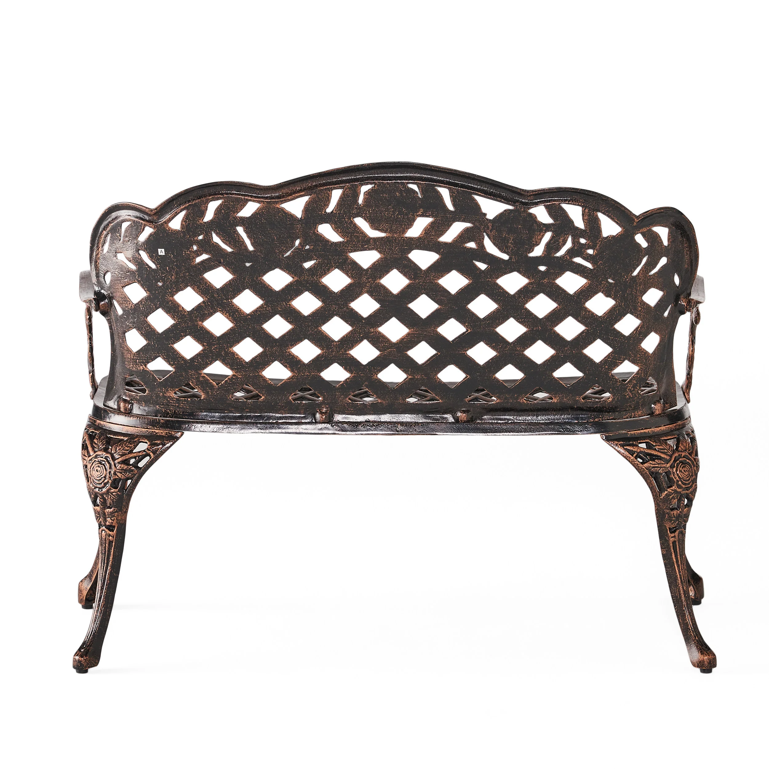 Santa Fe Cast Aluminum Garden Bench - furnishings