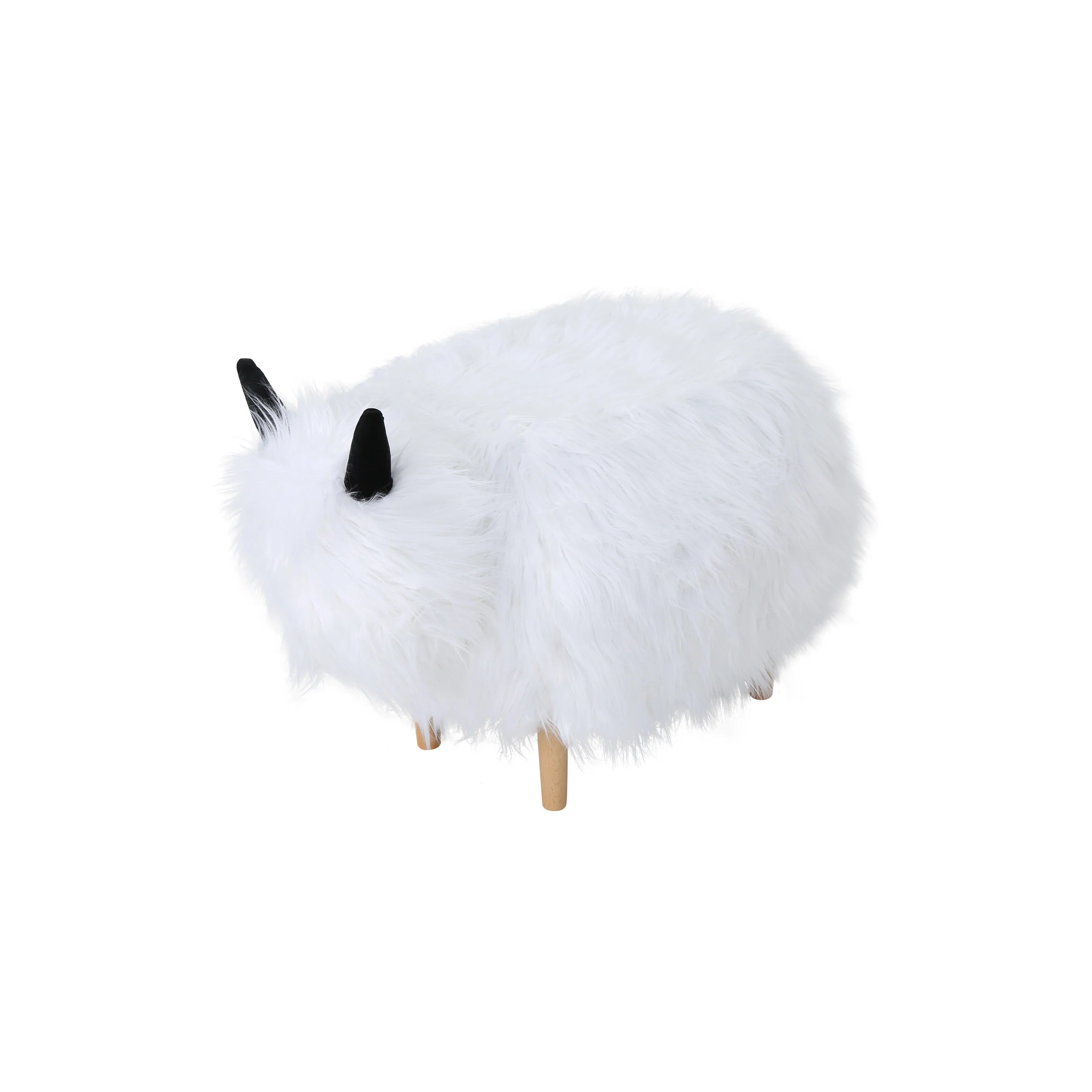 Kamla Furry Yak Ottoman - furnishings
