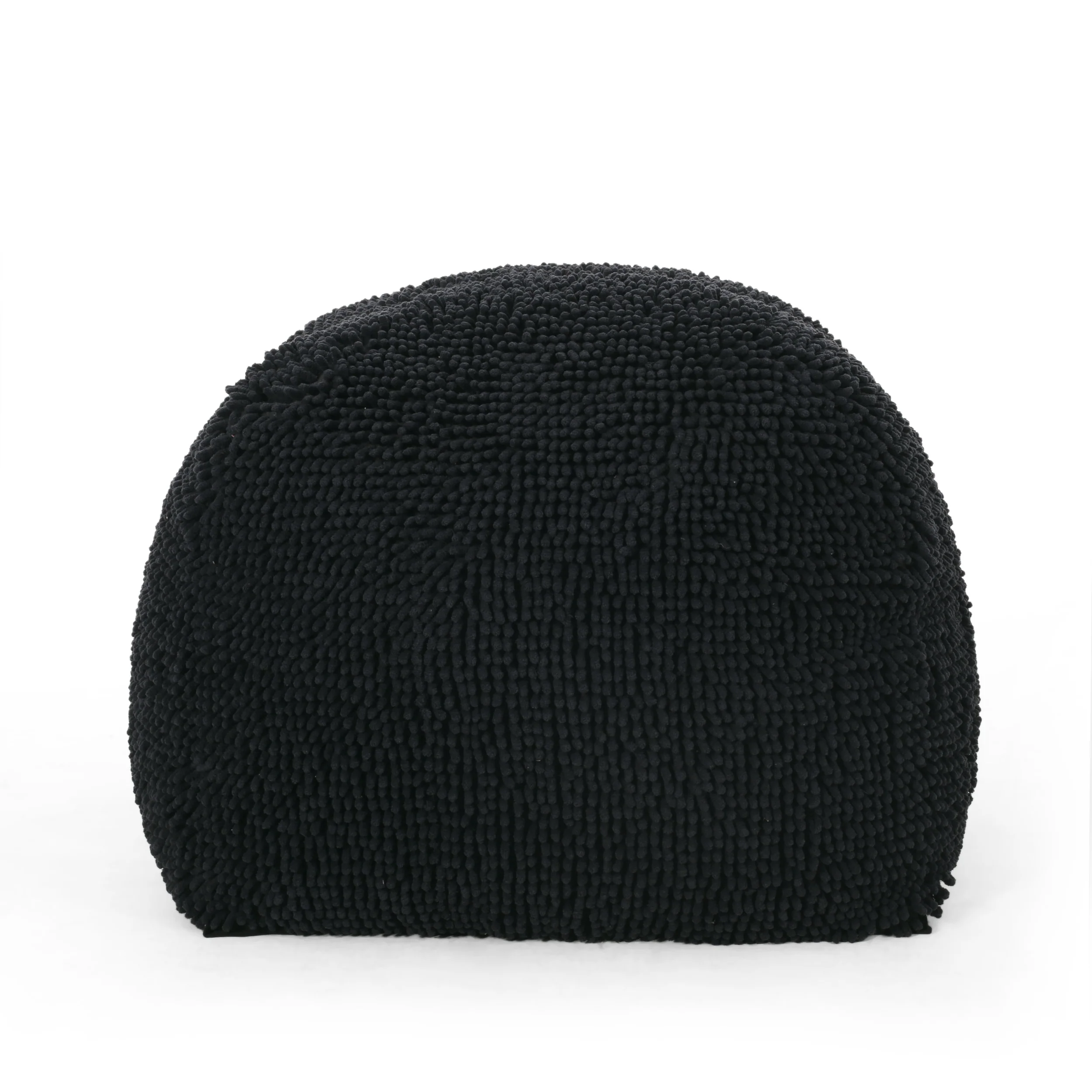 Statham Modern Microfiber Chenille Square Pouf - furnishings