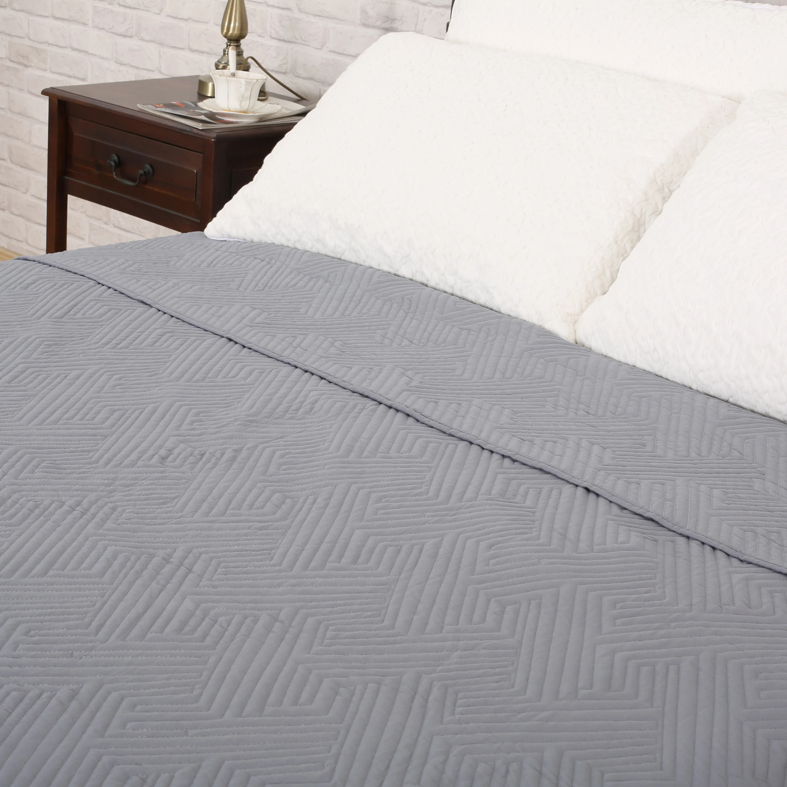 Cohen Double Bed Fabric Quilt - furnishings