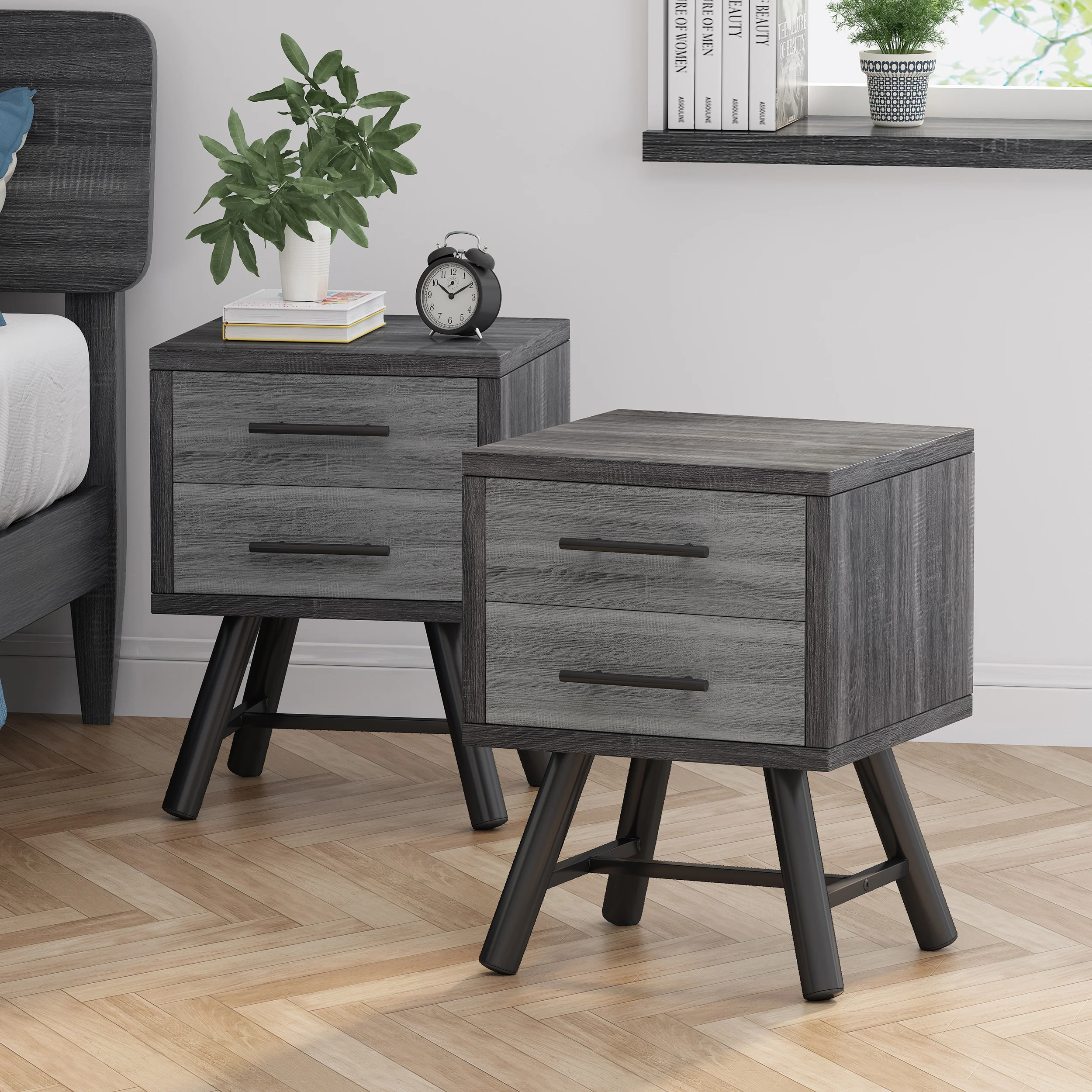 Amariana Mid-Century Modern Nightstands (Set of 2) - furnishings