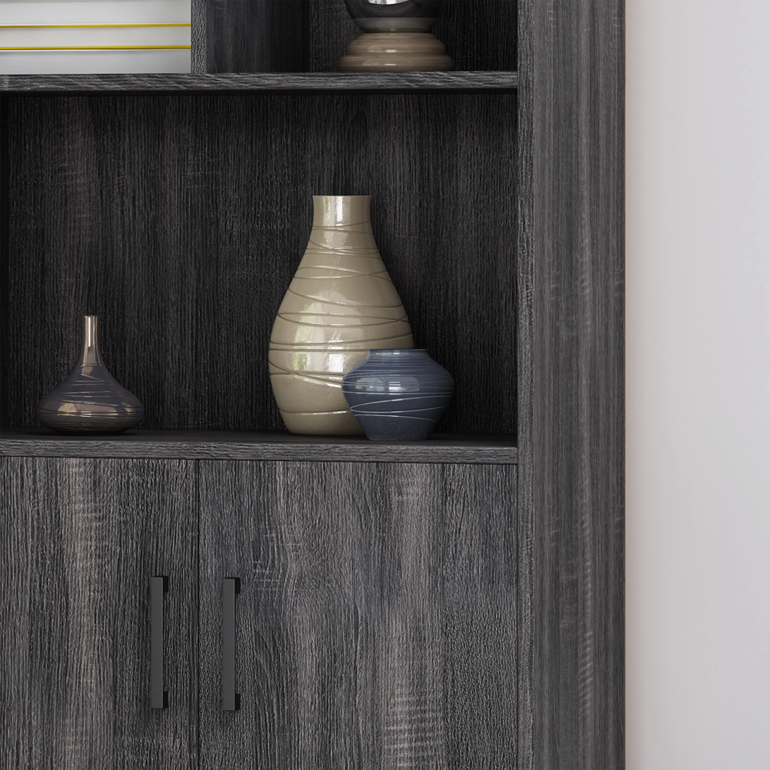 Abriel Bookcase with Storage Cabinet & Drawer - furnishings