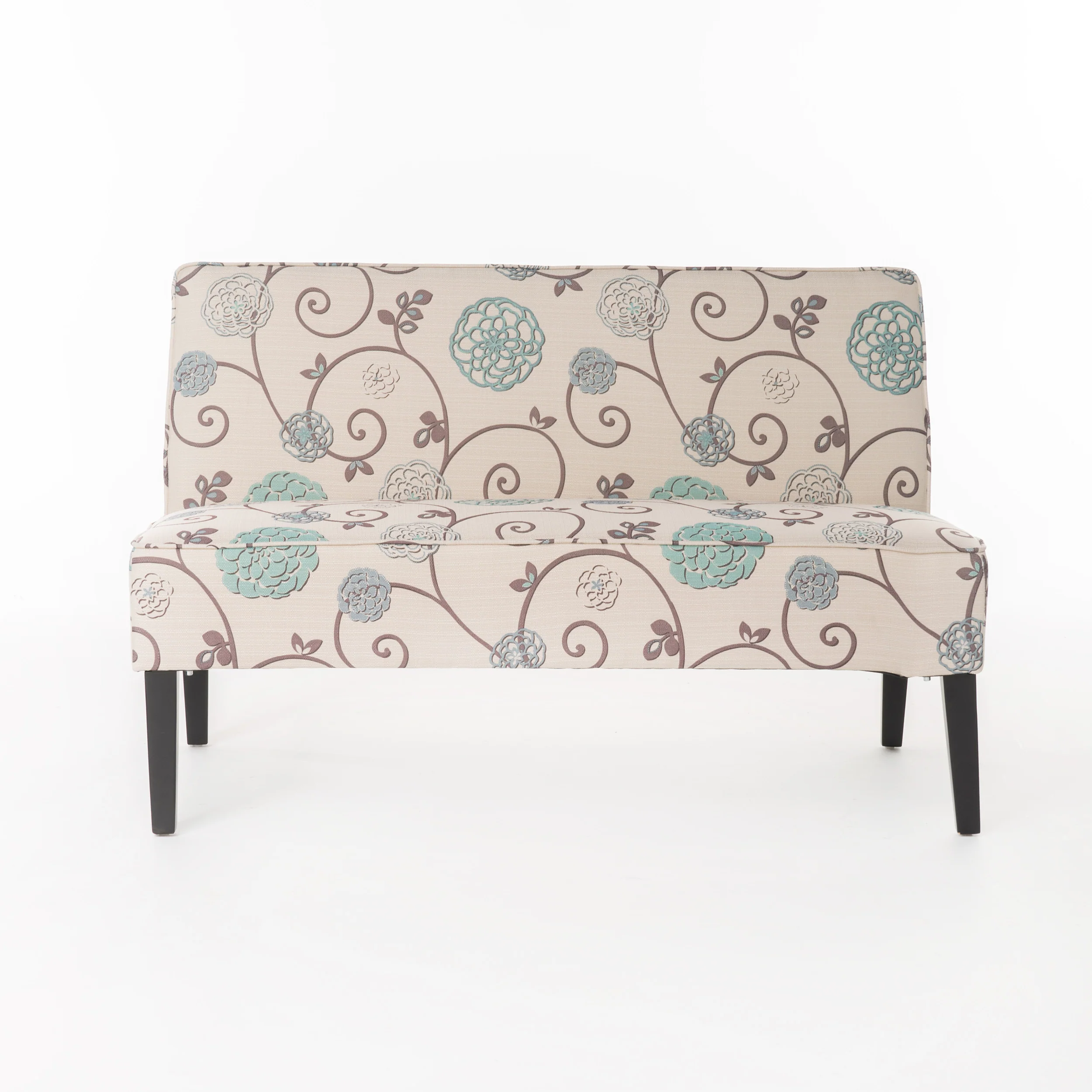 Charlotte Modern Simple Elegant Fabric Settee - furnishings