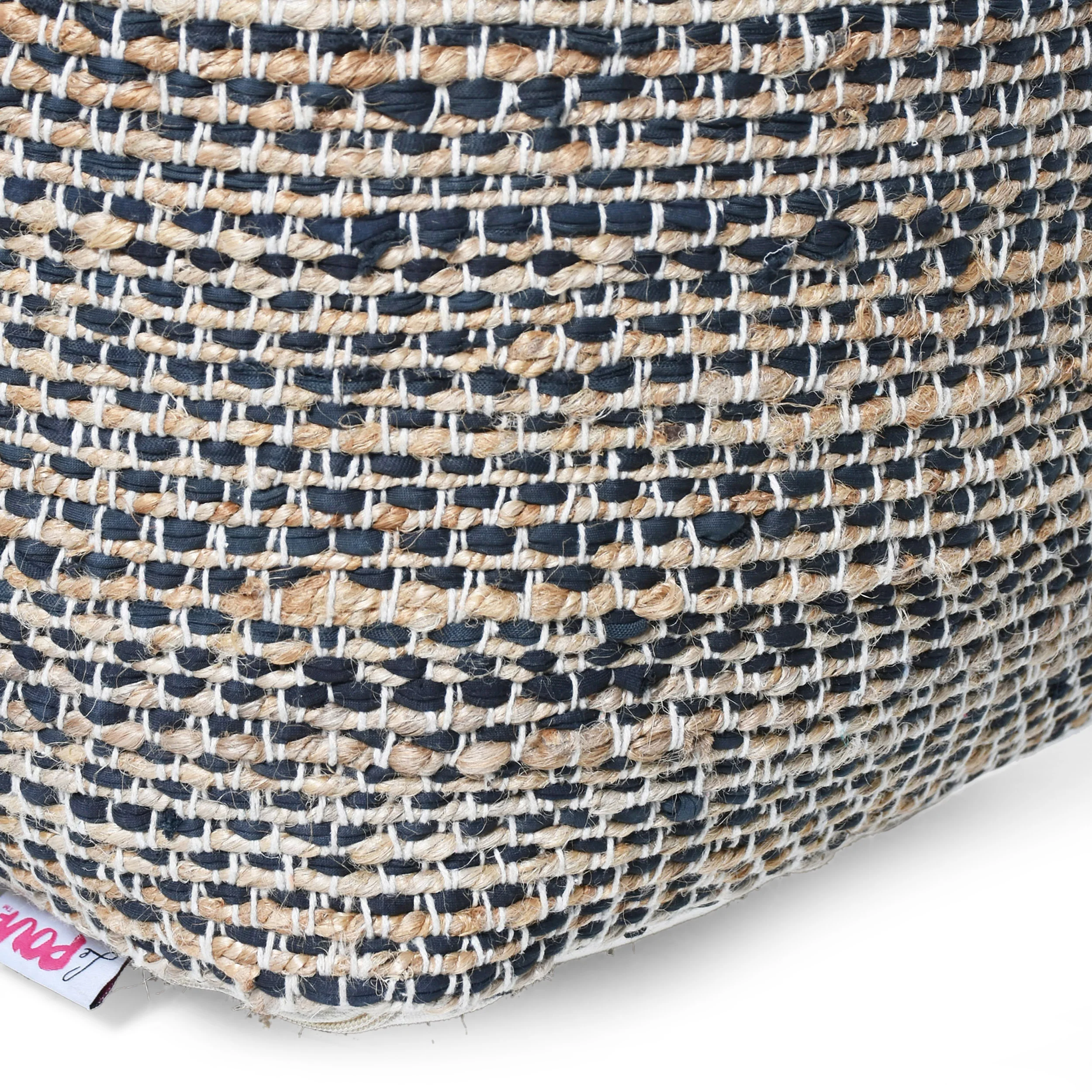Maja Boho Handcrafted Fabric Pouf - furnishings