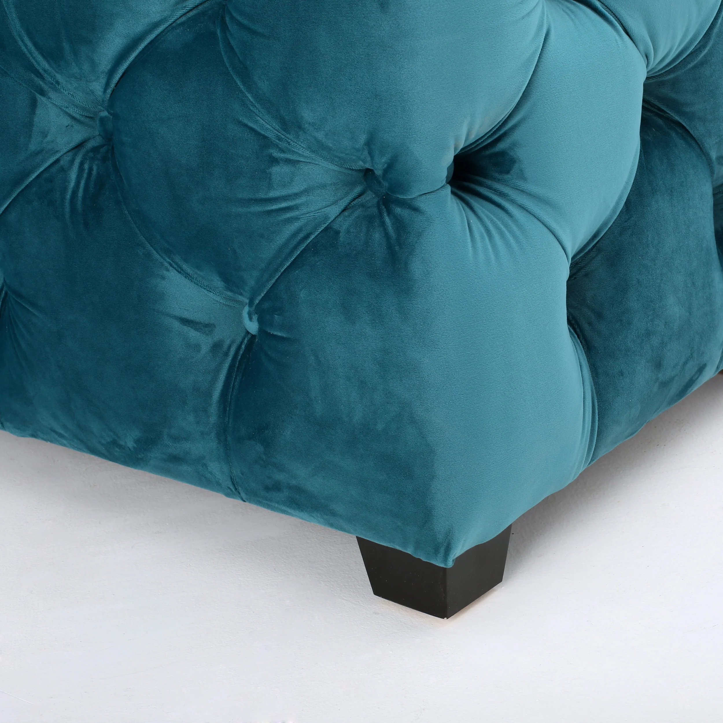 Provence Modern Glam Tufted Velvet Ottoman Bench - furnishings