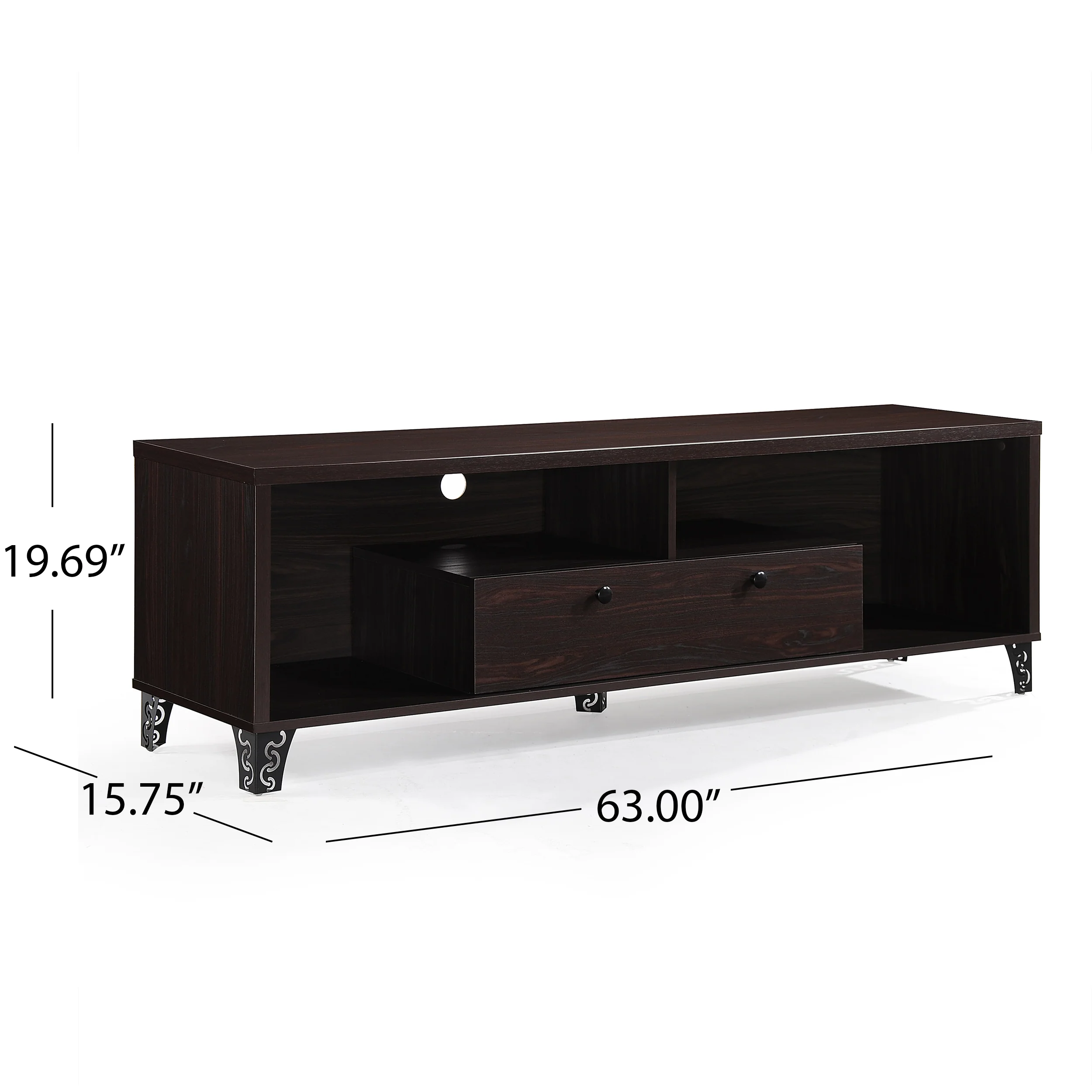 Voss Mid Century 2 Piece TV Stand & Bookcase Set - furnishings