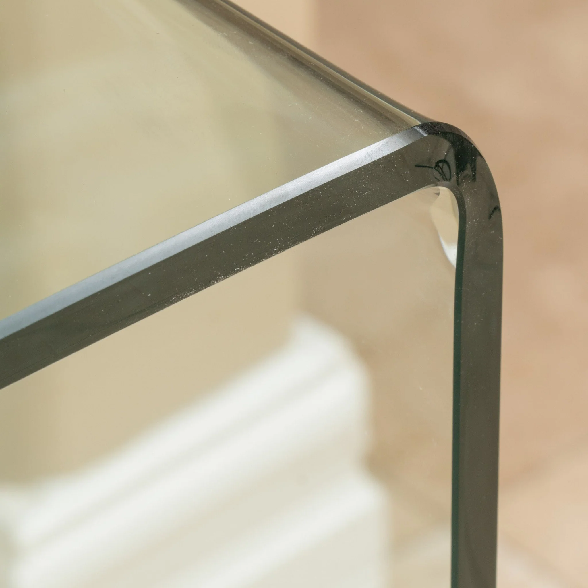 Modern Rectangular Clear 12mm Tempered Glass Console Table - furnishings