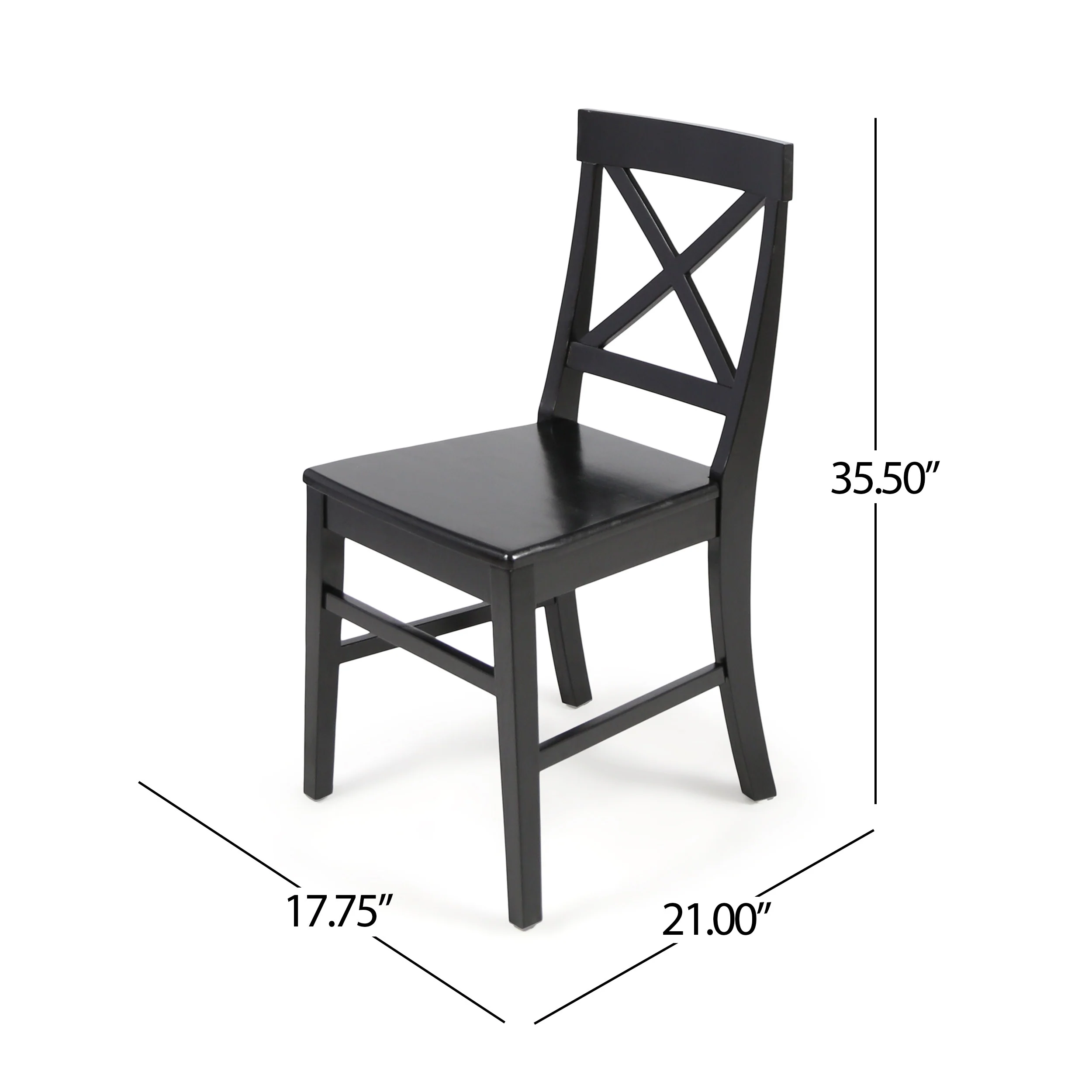 Truda Farmhouse  Acacia Wood Dining Chairs (Set of 2) - furnishings