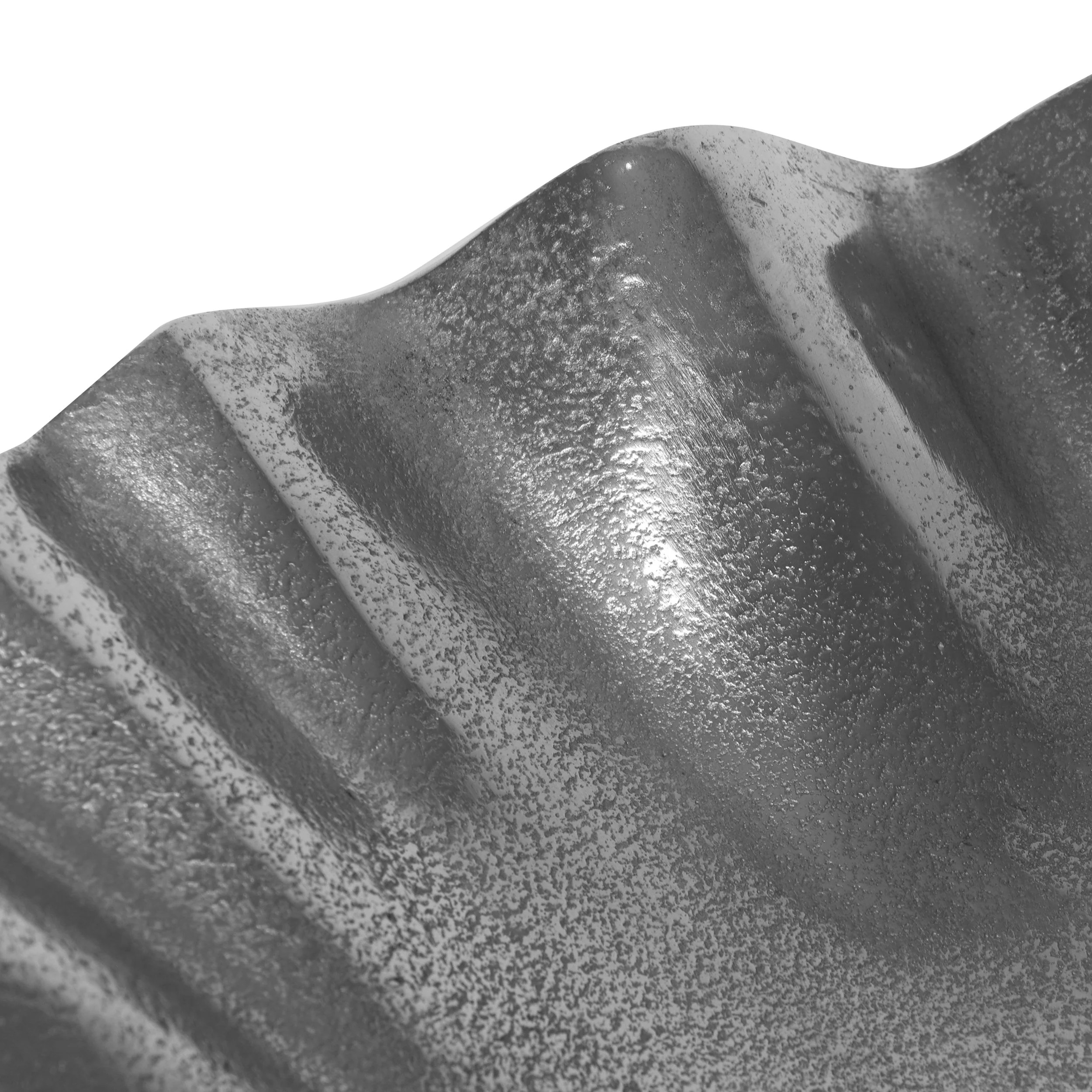 Kevin Handcrafted Aluminum Decorative Leaf Plate, Raw Nickel - furnishings