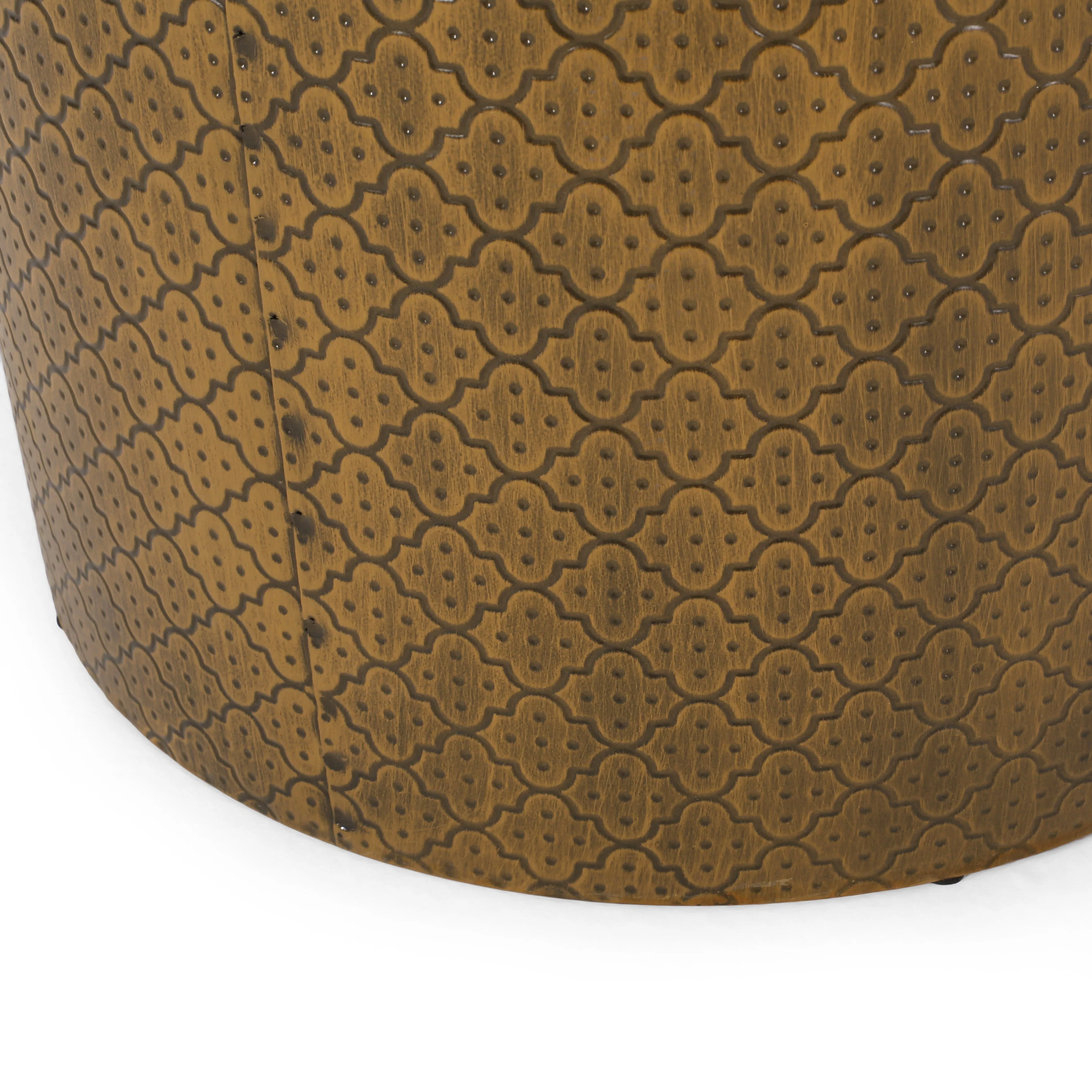 Cossitt Modern Iron Quatrefoil Side Table - furnishings