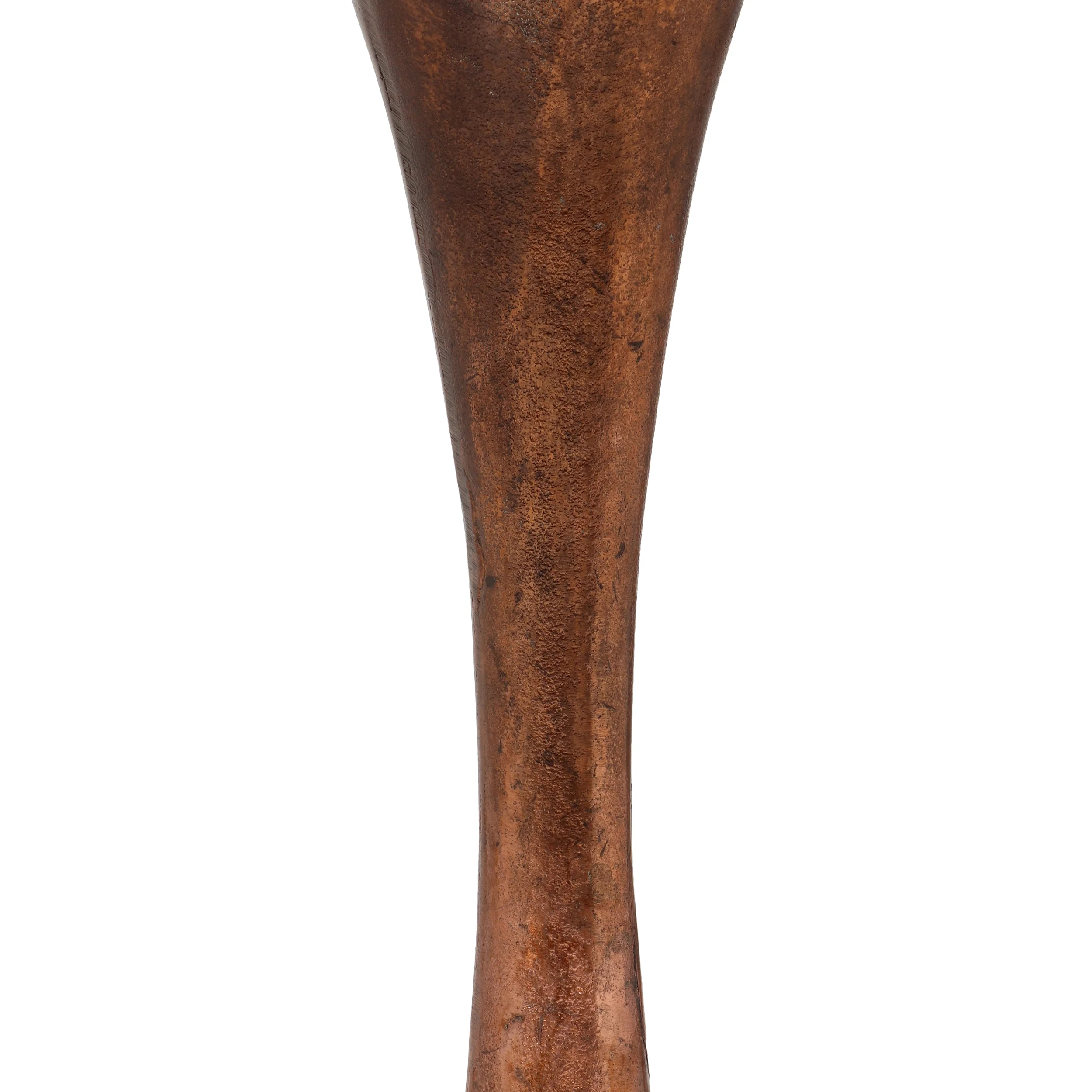Elliston Boho Handcrafted Aluminum Tulip Accent Table, Burnt Copper - furnishings