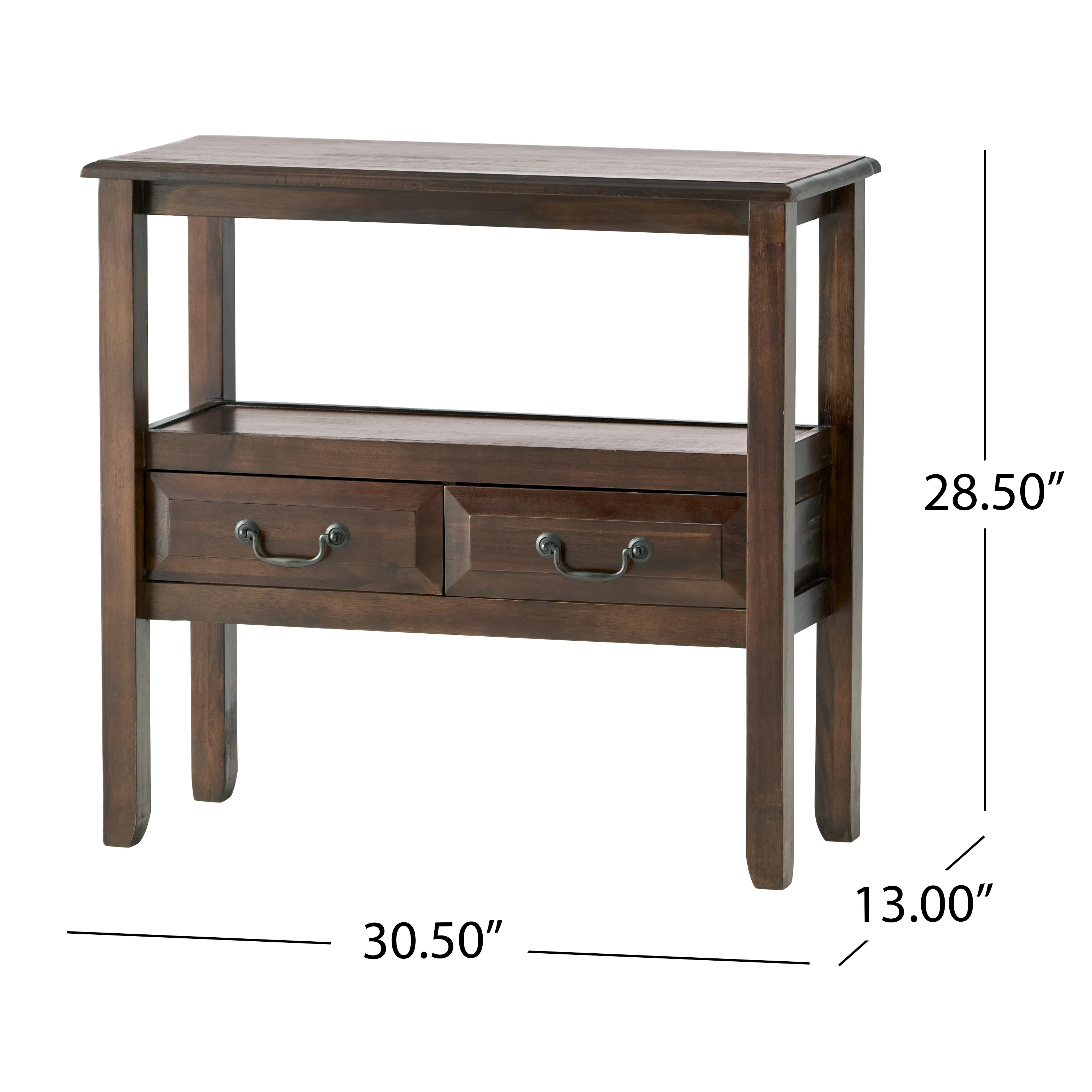 Noah Brown Mahogany Wood Accent Table - furnishings