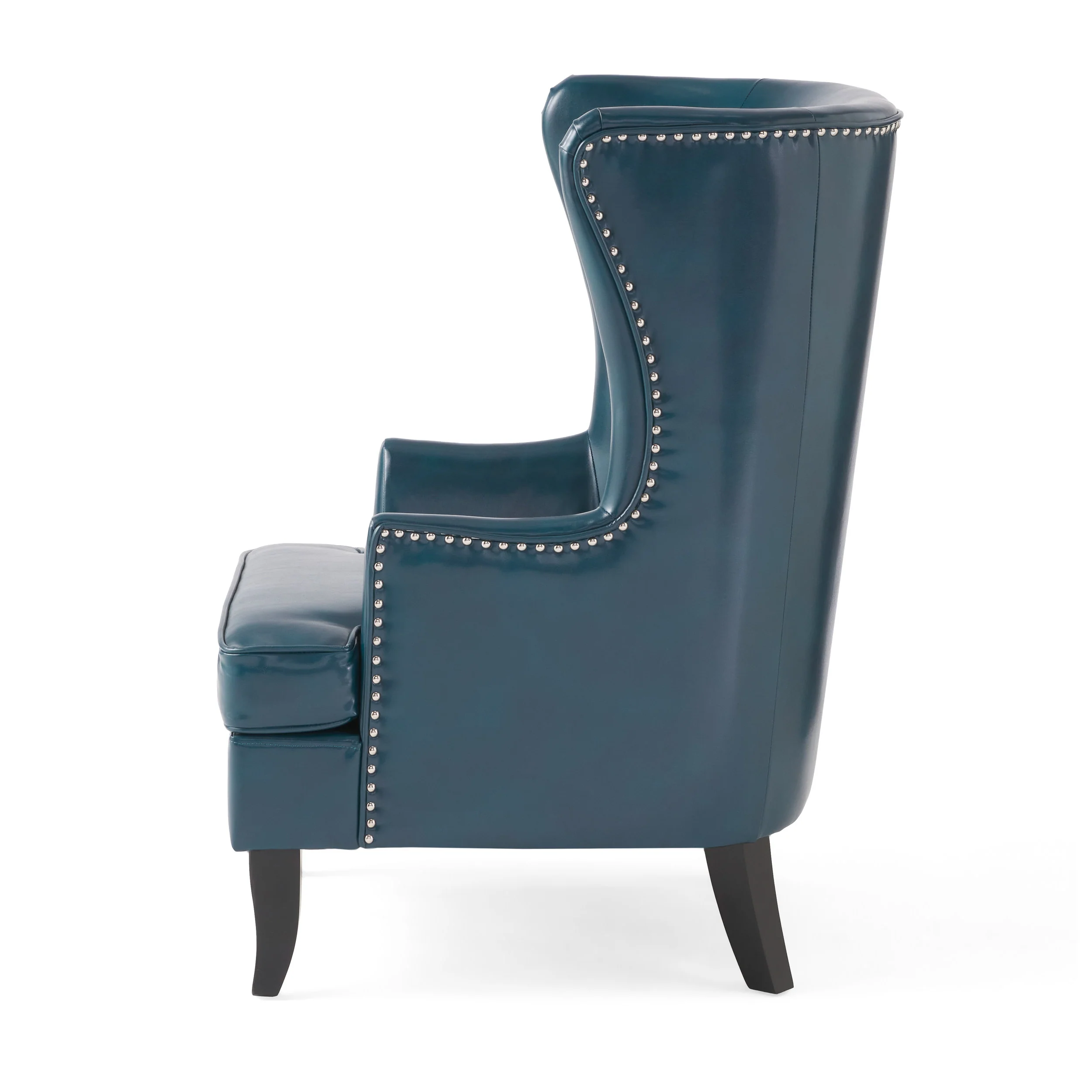 Jameson Leather High Back Wingback Armchair - furnishings