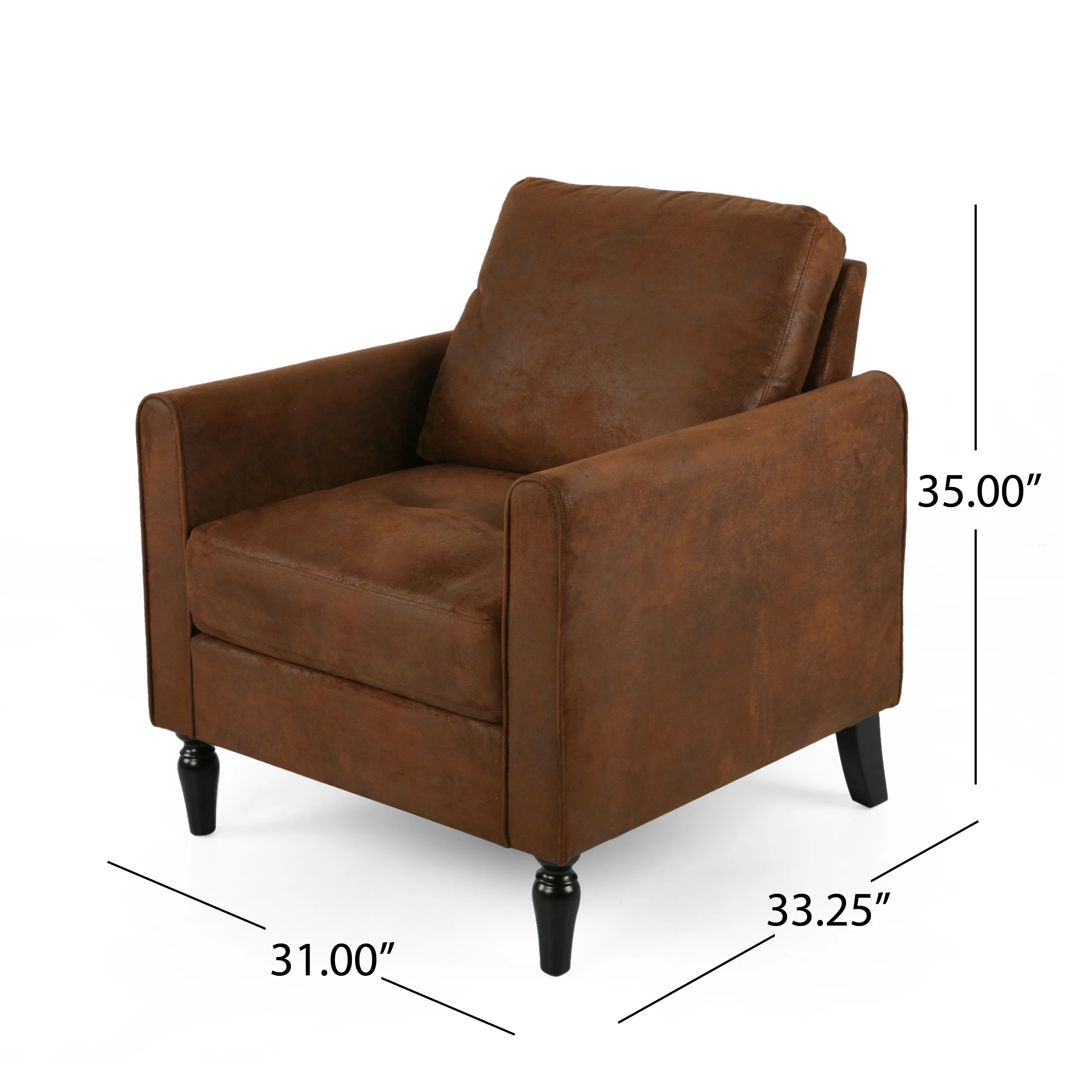 Xyan Contemporary Club Chair with Plush Microfiber Cushions - furnishings