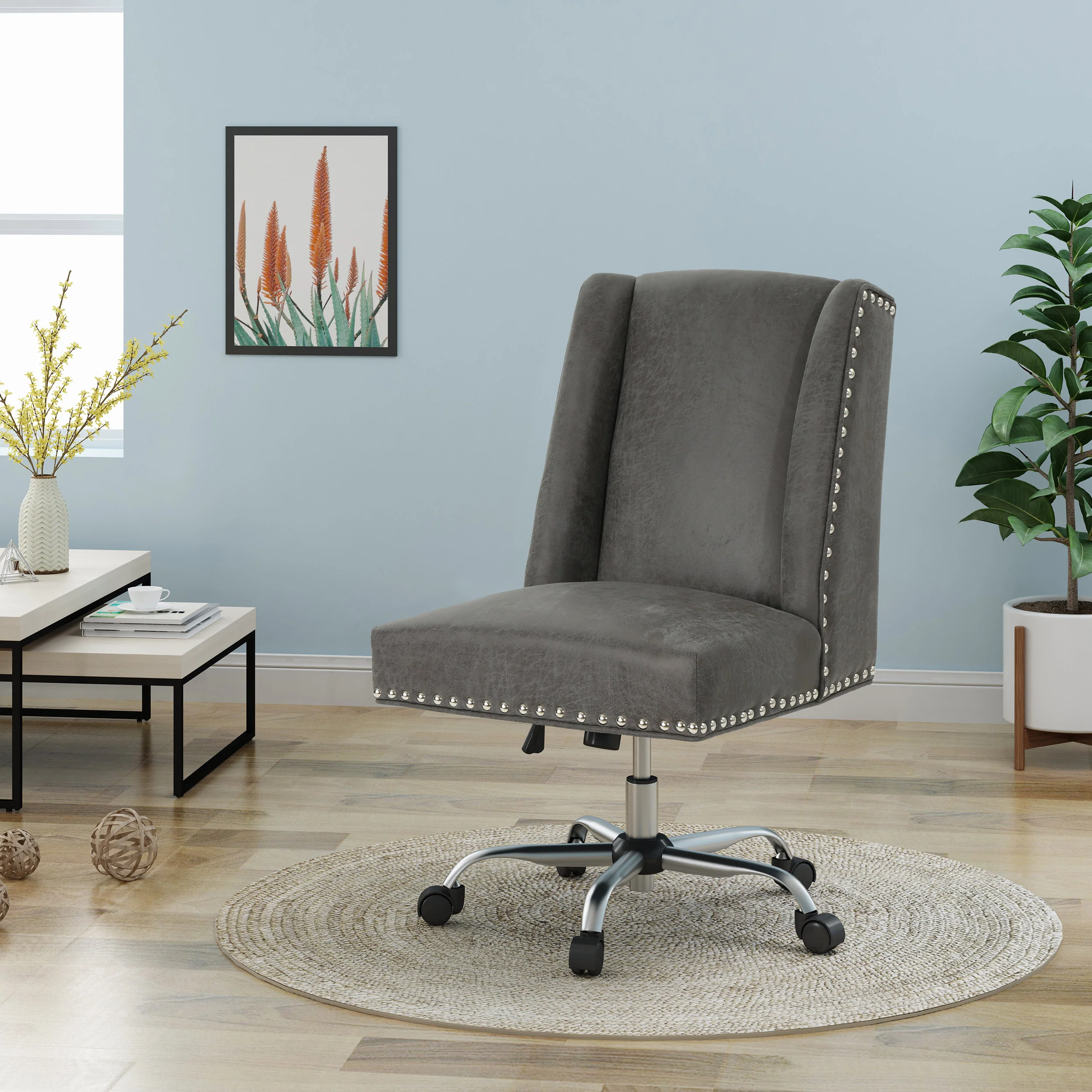 Quentin Home Office Microfiber Desk Chair - furnishings
