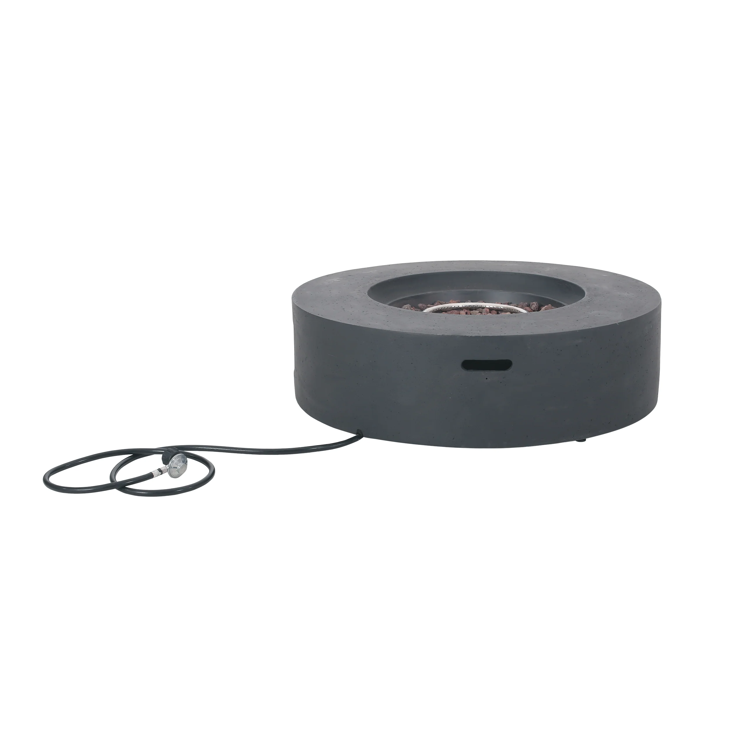 Hearth Outdoor 50,000 BTU Lightweight Concrete Circular Fire Pit (No Tank Holder) - furnishings
