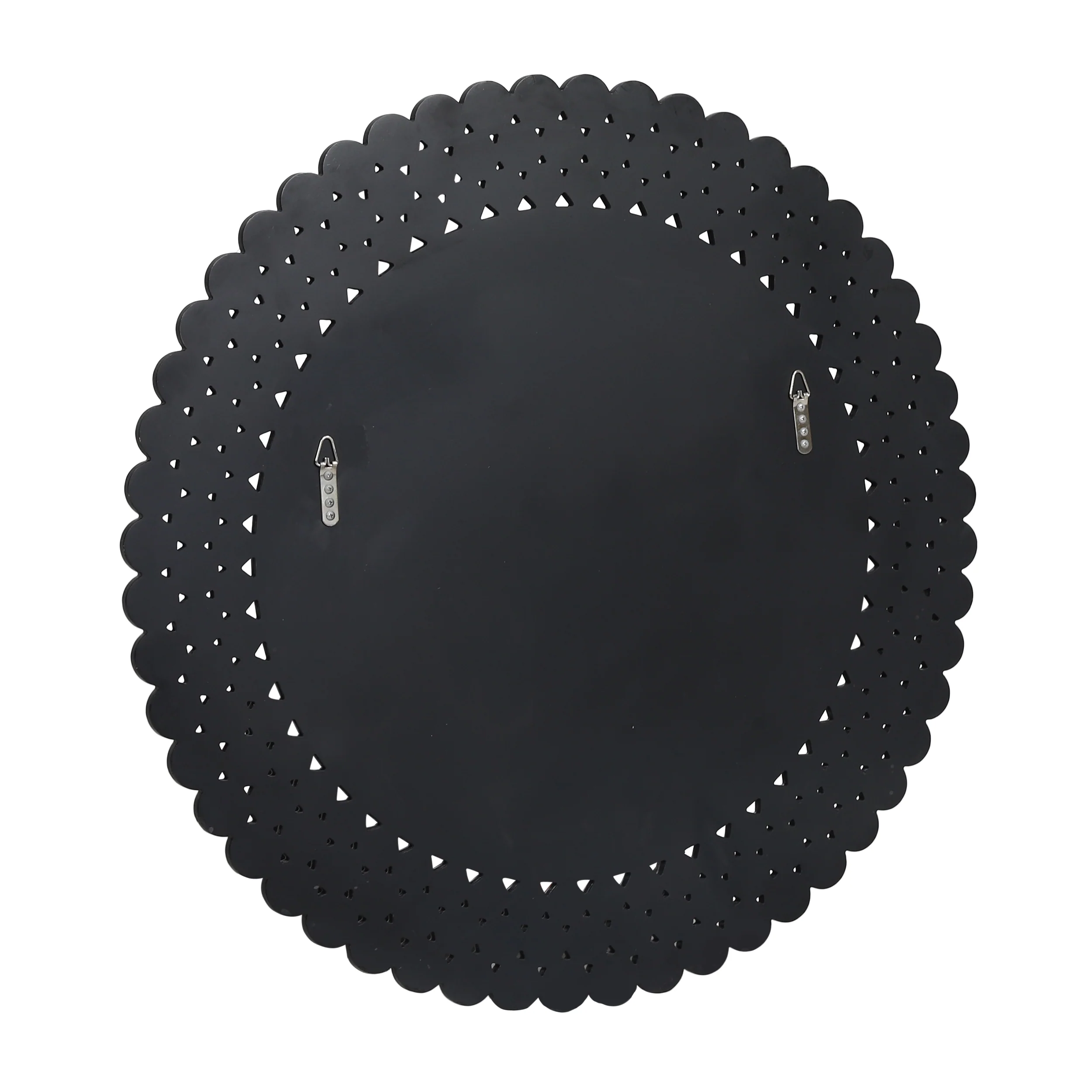 Abels Contemporary Studded Round Wall Mirror - furnishings