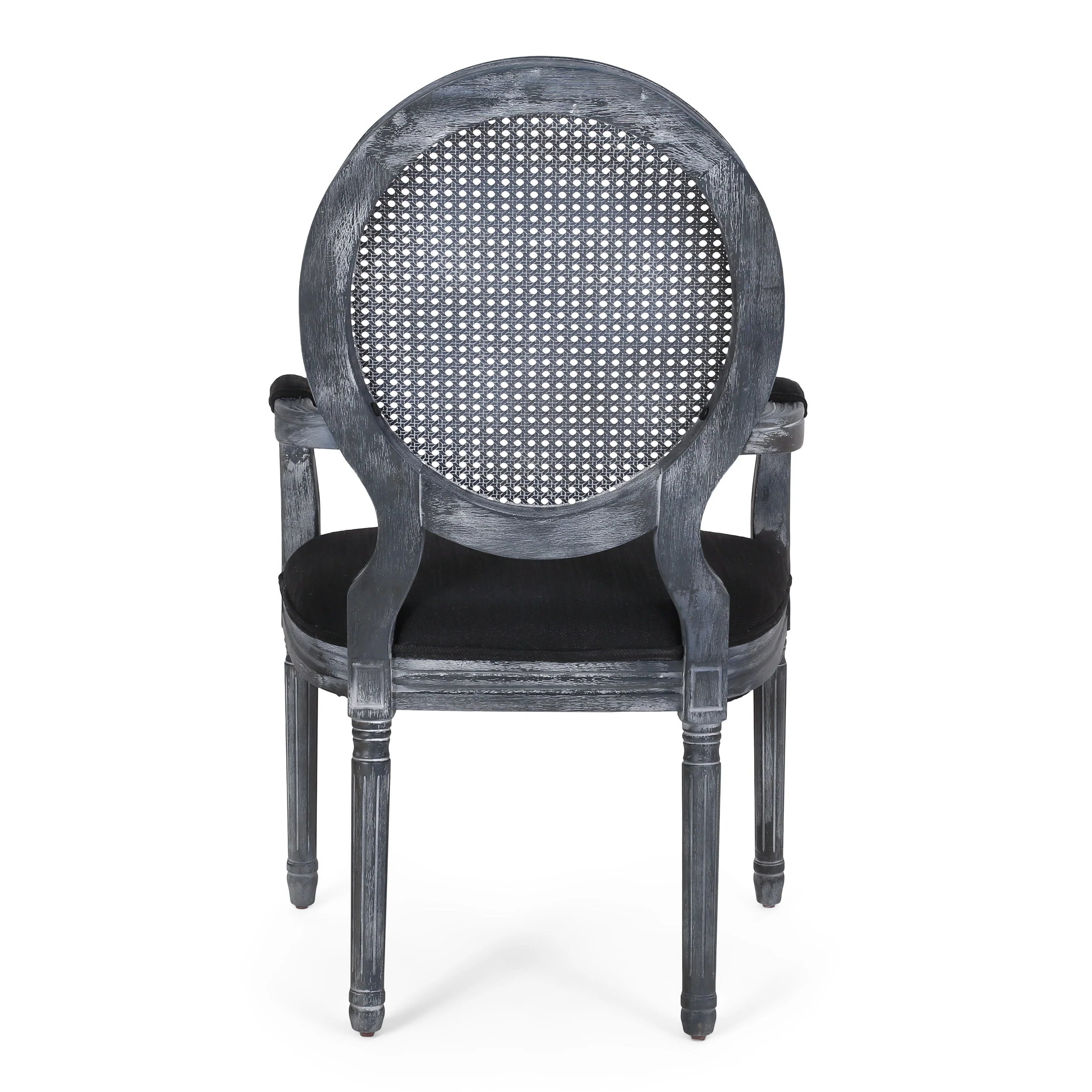 Aisenbrey French Country Wood and Cane Upholstered Dining Chair - furnishings