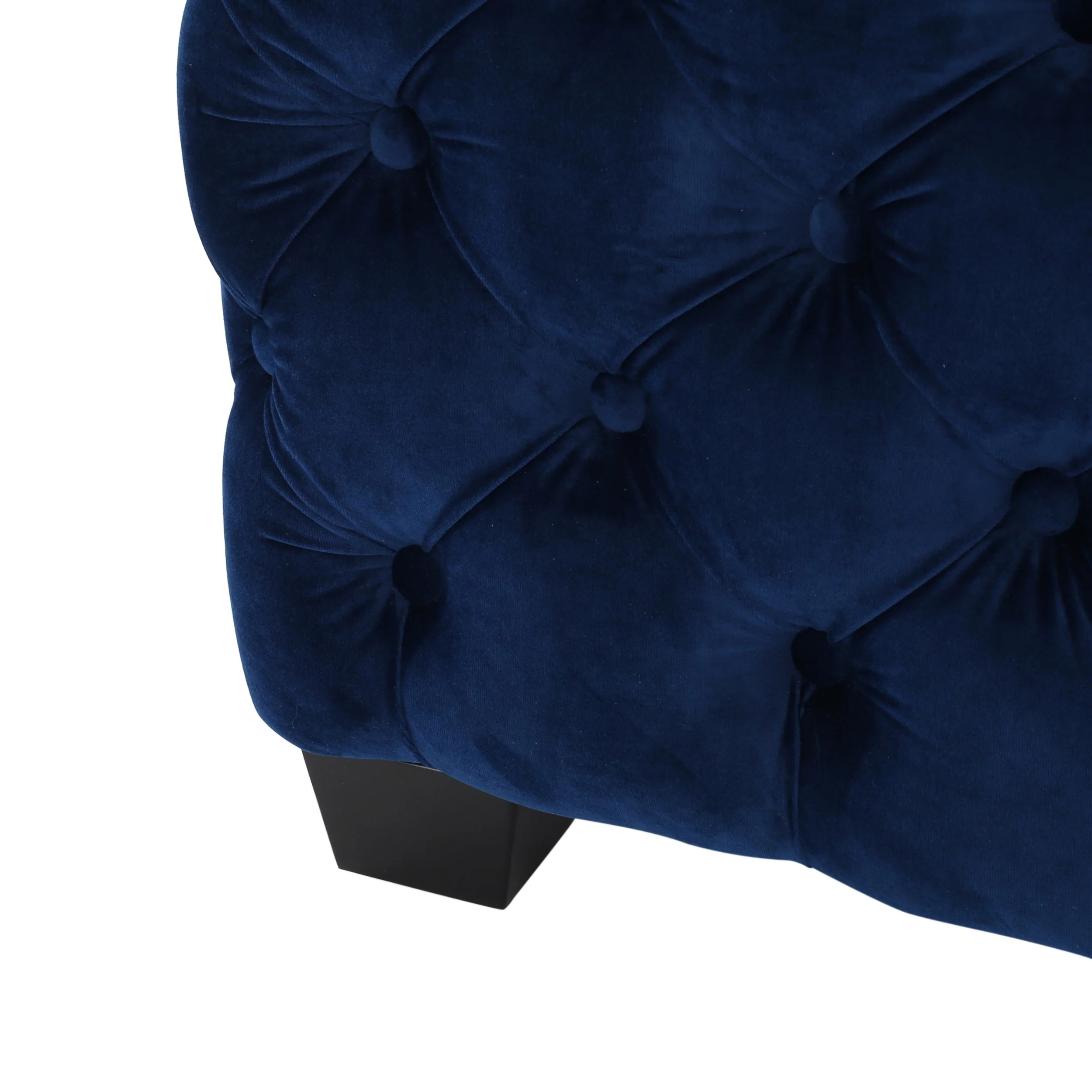 Provence Tufted New Velvet Fabric Ottoman Pouf - furnishings