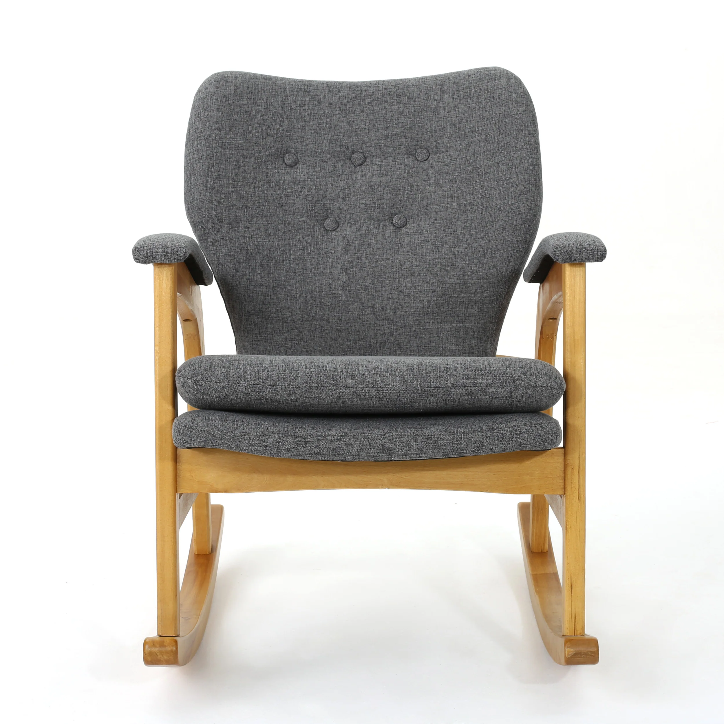 Whitman Mid Century Fabric Rocking Chair - furnishings