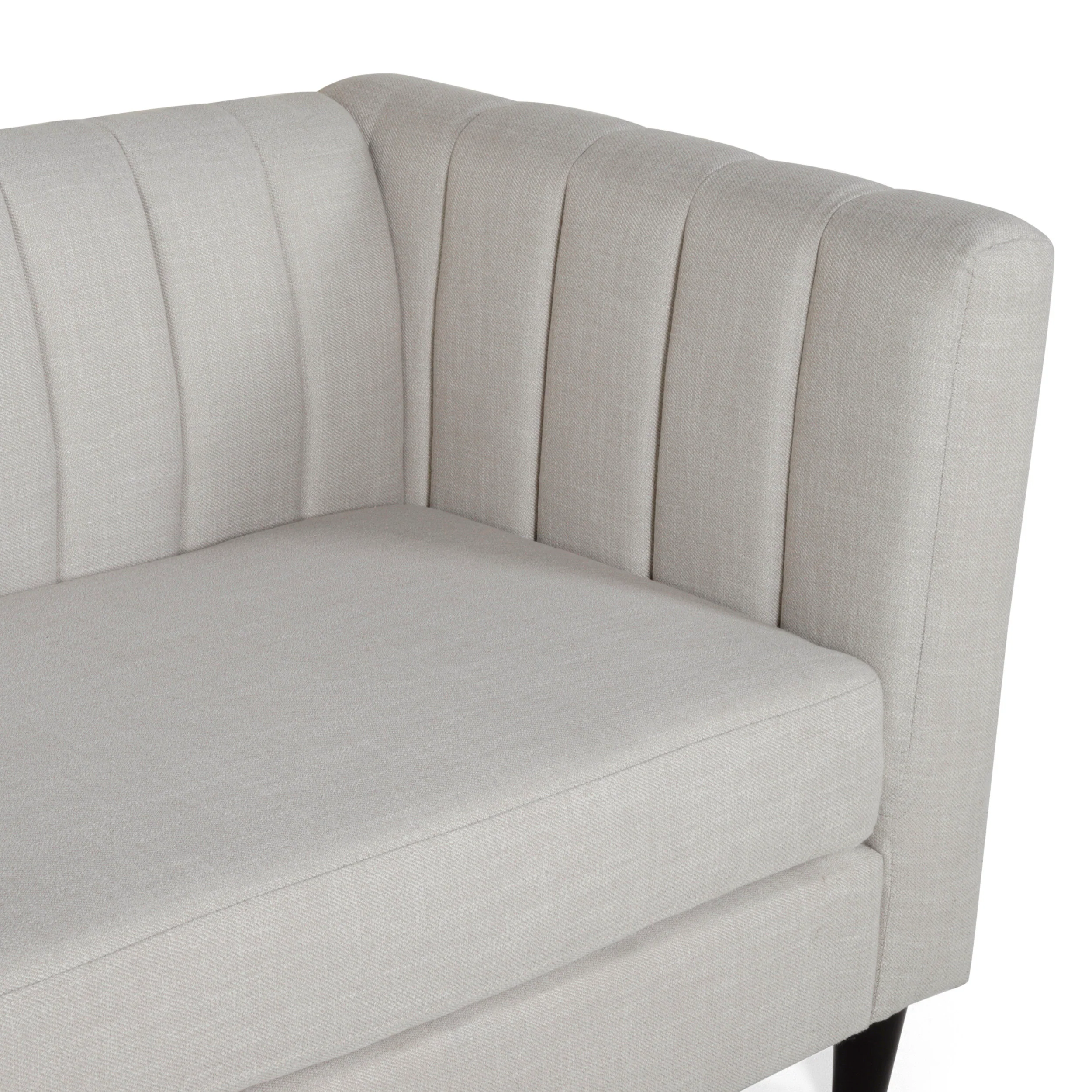 Darlin Contemporary Channel Stitched Fabric 3 Seater Sofa - furnishings