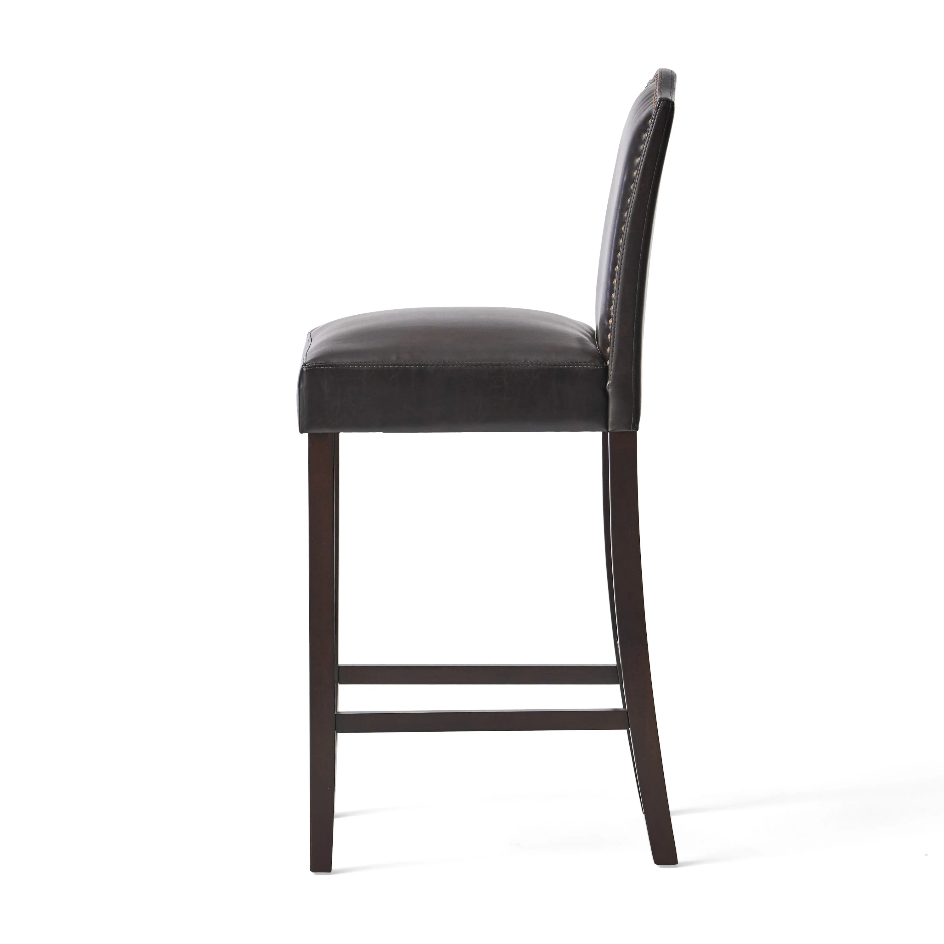 Kainu Brown Leather Barstools, Set of 2 - furnishings