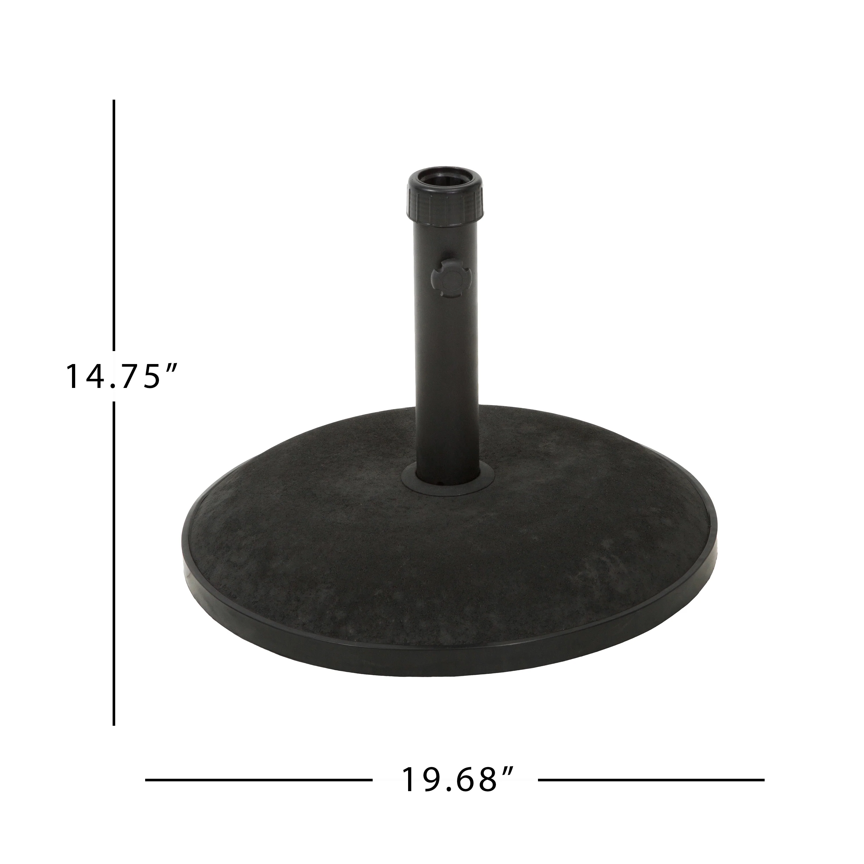 Gretna Outdoor 55 lbs Circular Concrete Umbrella Base - furnishings