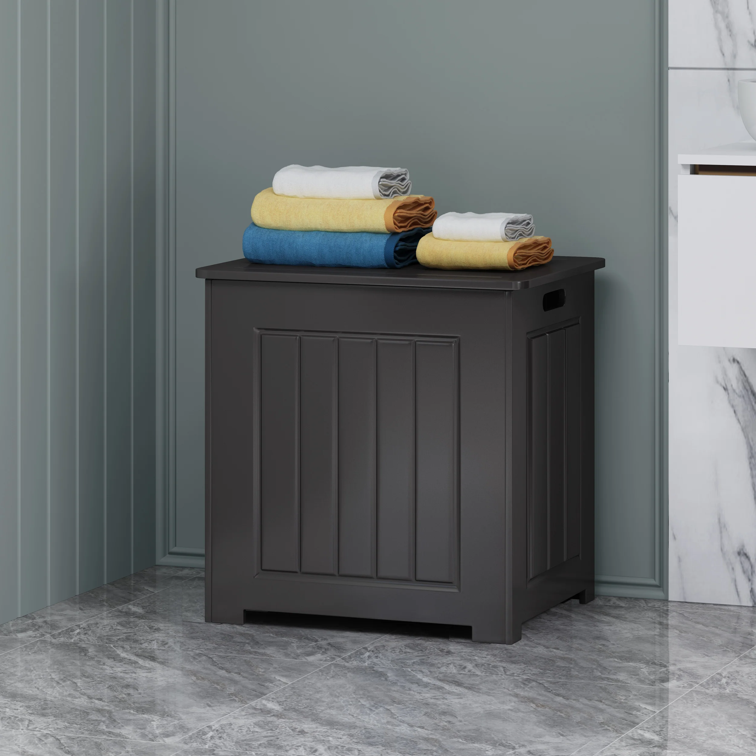Maat Modern Laundry Hamper with Lid - furnishings