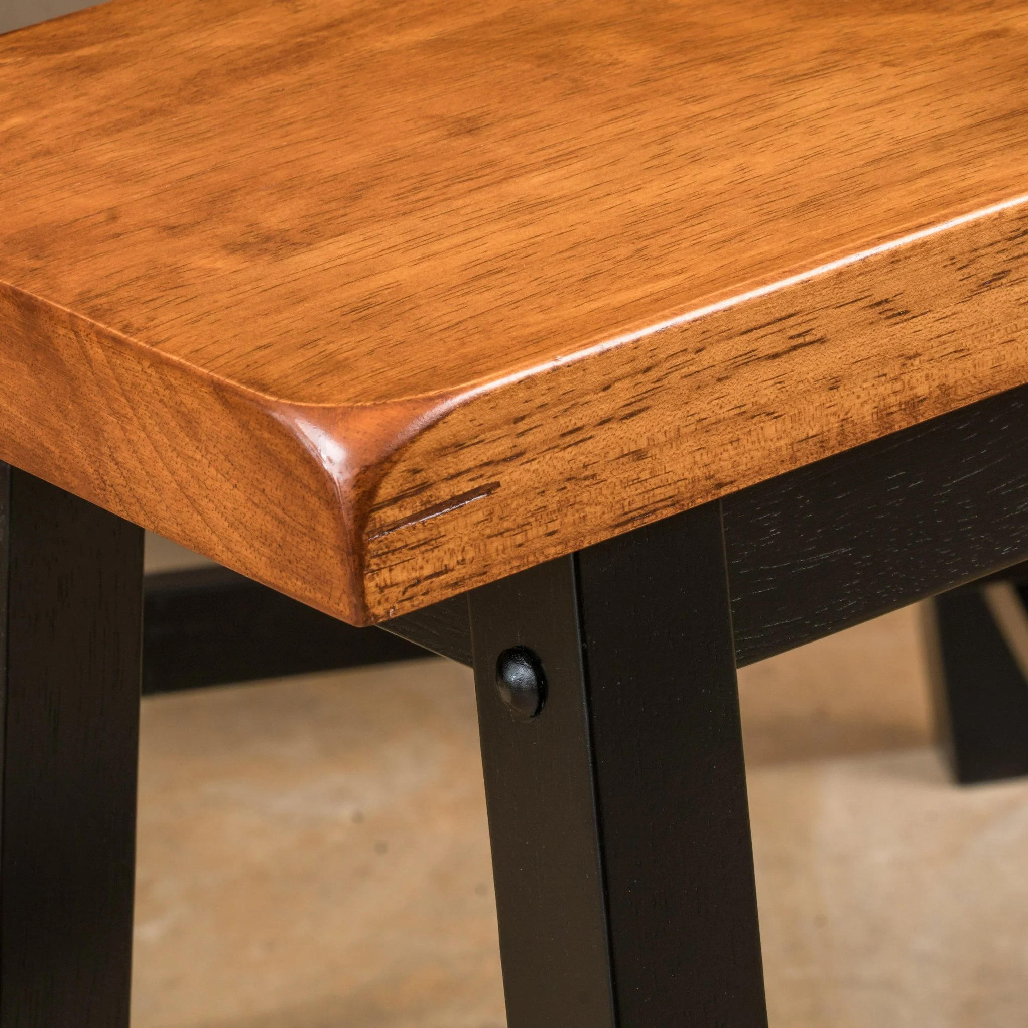 Toluca Saddle Wood 24-Inch Counter Dining Bench (Set of 2) - furnishings