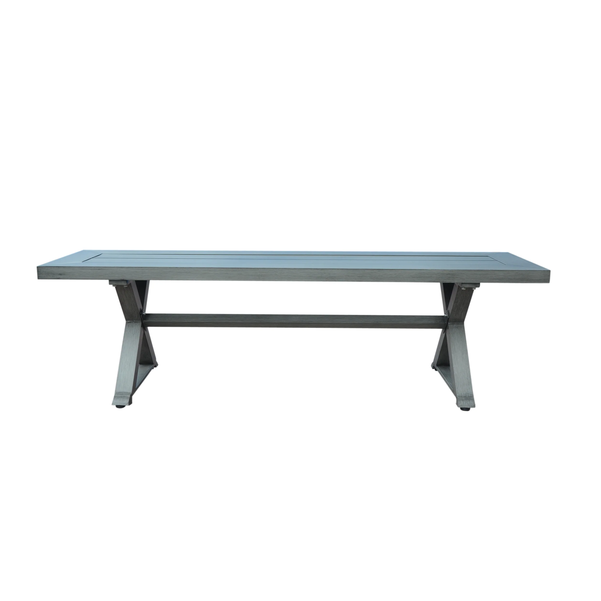 Icey Modern Outdoor Aluminum Dining Bench - furnishings