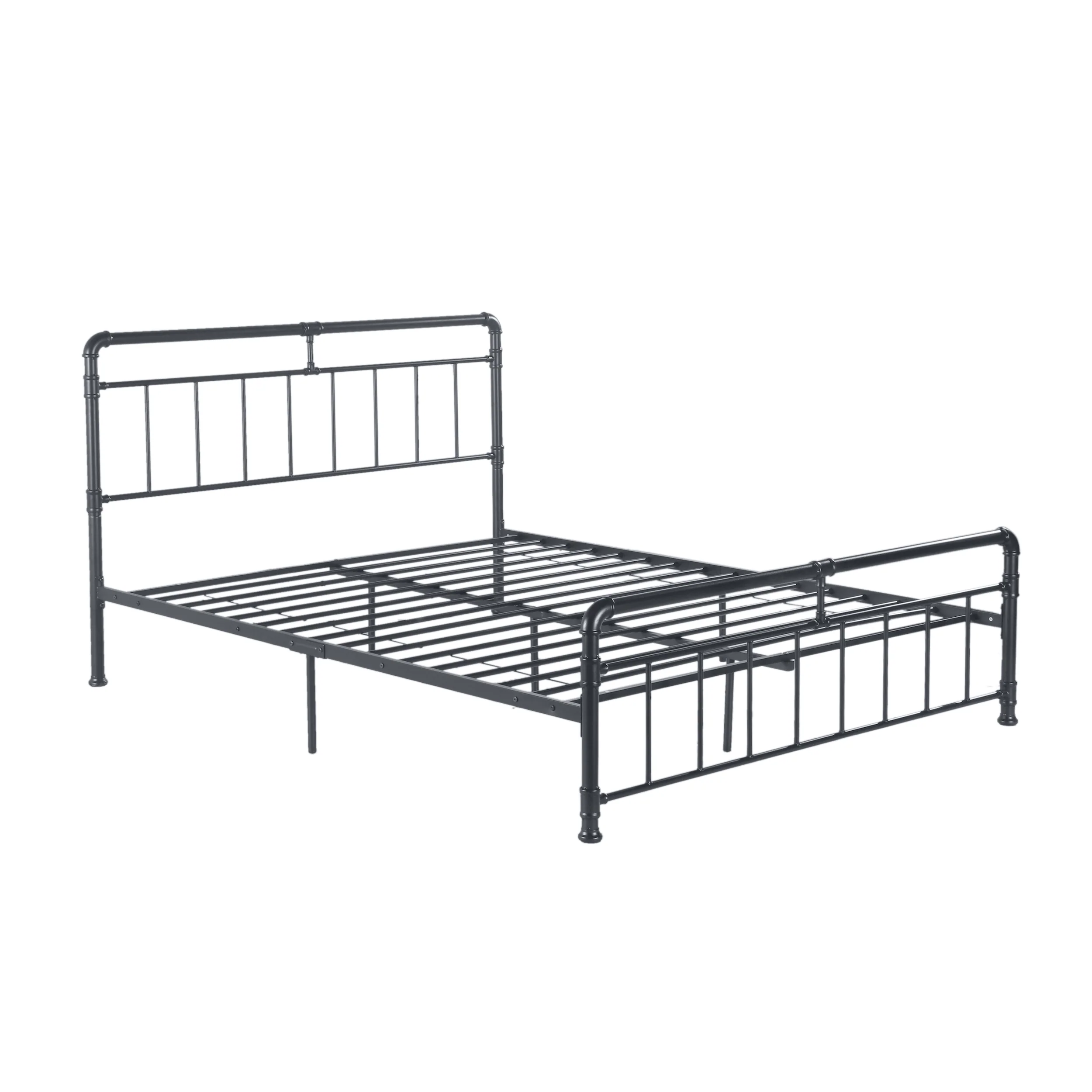 Sally Queen-Size Iron Bed Frame, Minimal, Industrial - furnishings