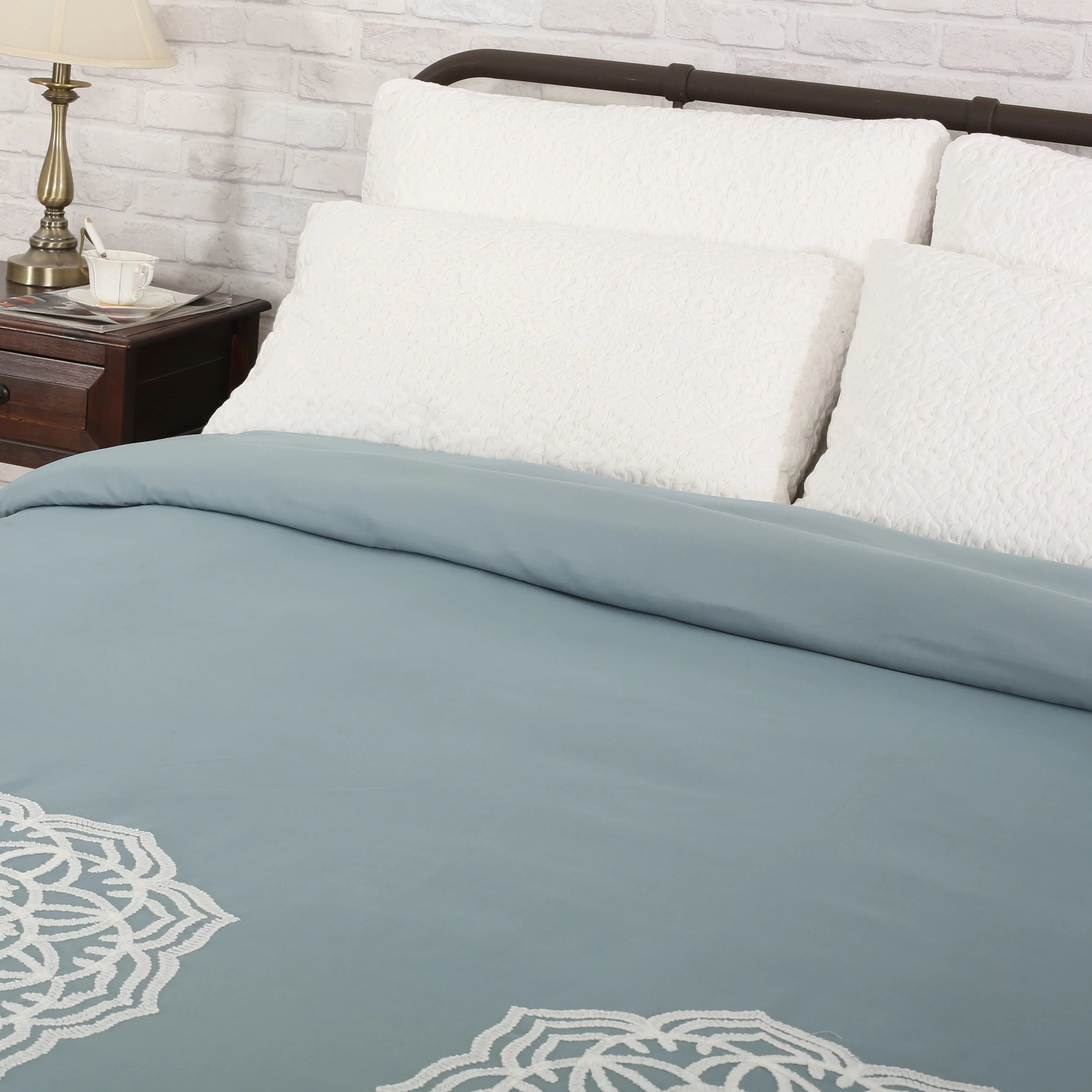 Liliana Queen Size Fabric Duvet Cover - furnishings