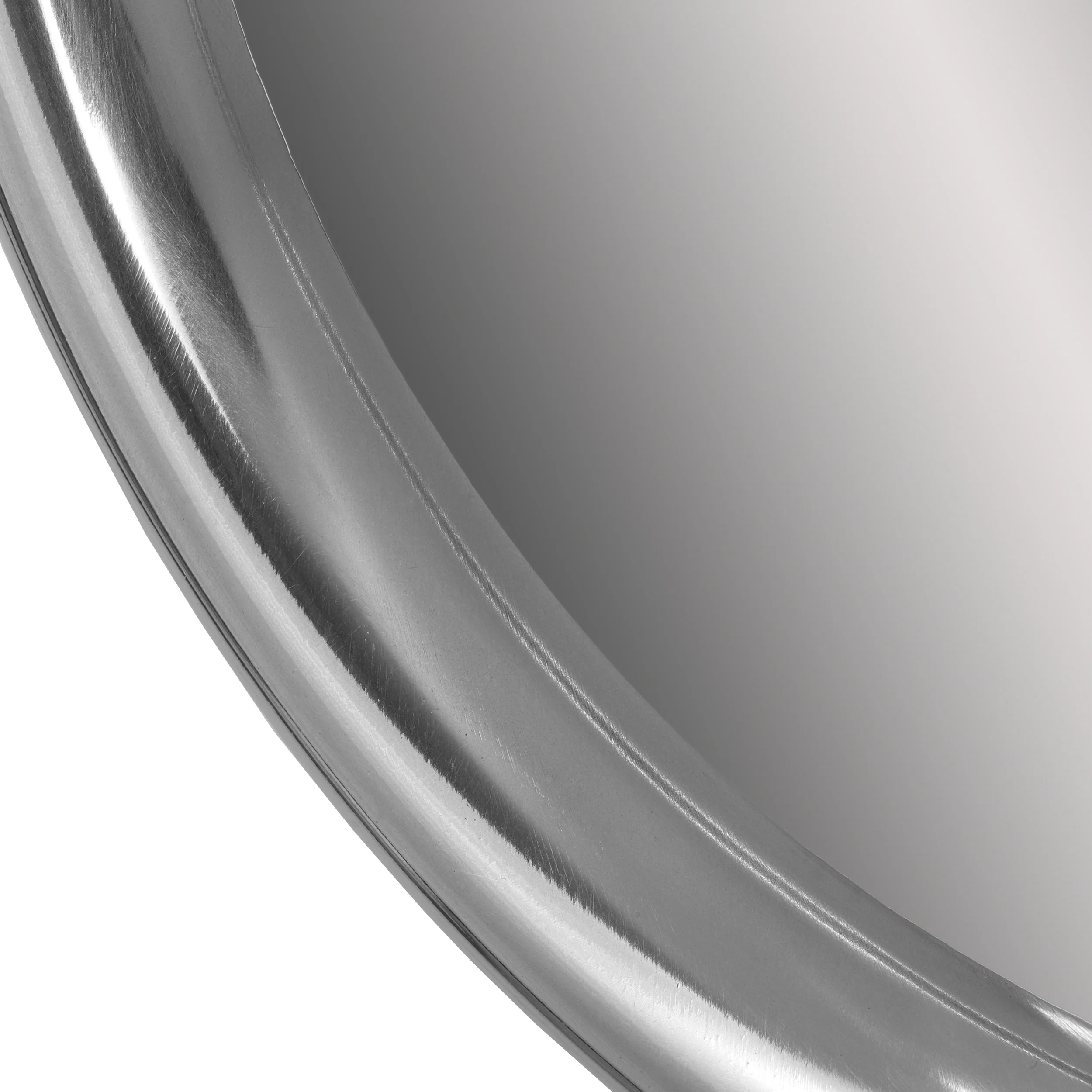 Sunbury Modern Handcrafted Round Aluminum Wall Mirror, Silver - furnishings