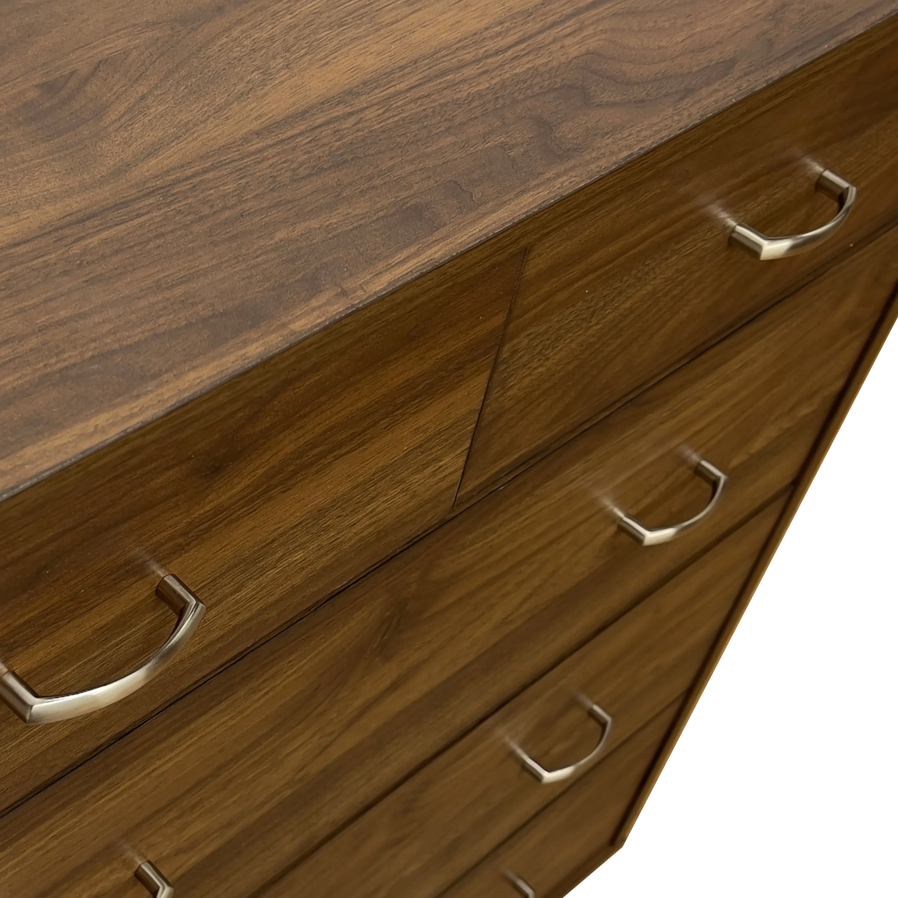 Wilbur Mid Century Wooden 3 Piece 5 Drawer Dresser and Nightstand Bedroom Set - furnishings