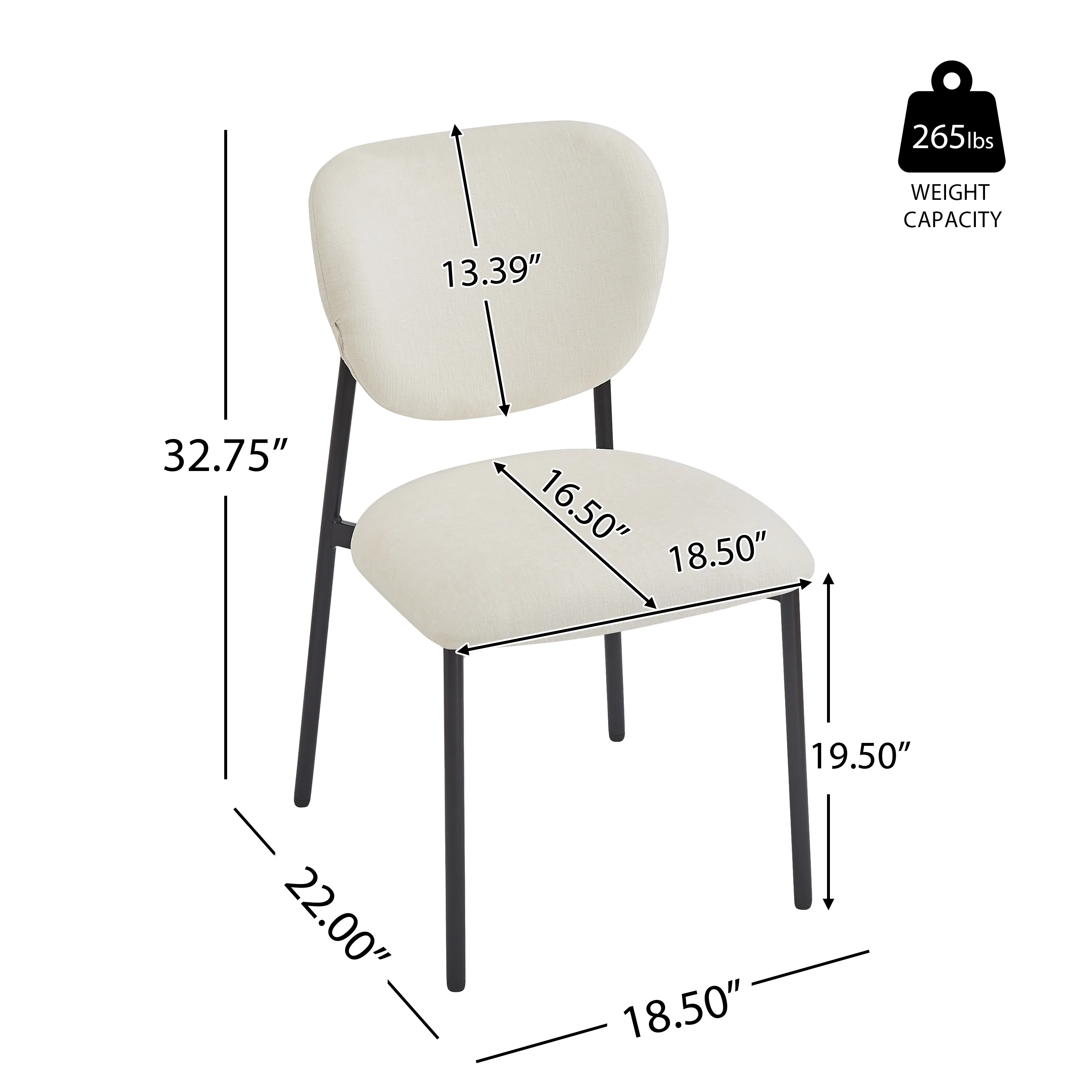 Wionell Upholstered Luxury Beige Dining Chairs, Set of 2 - furnishings