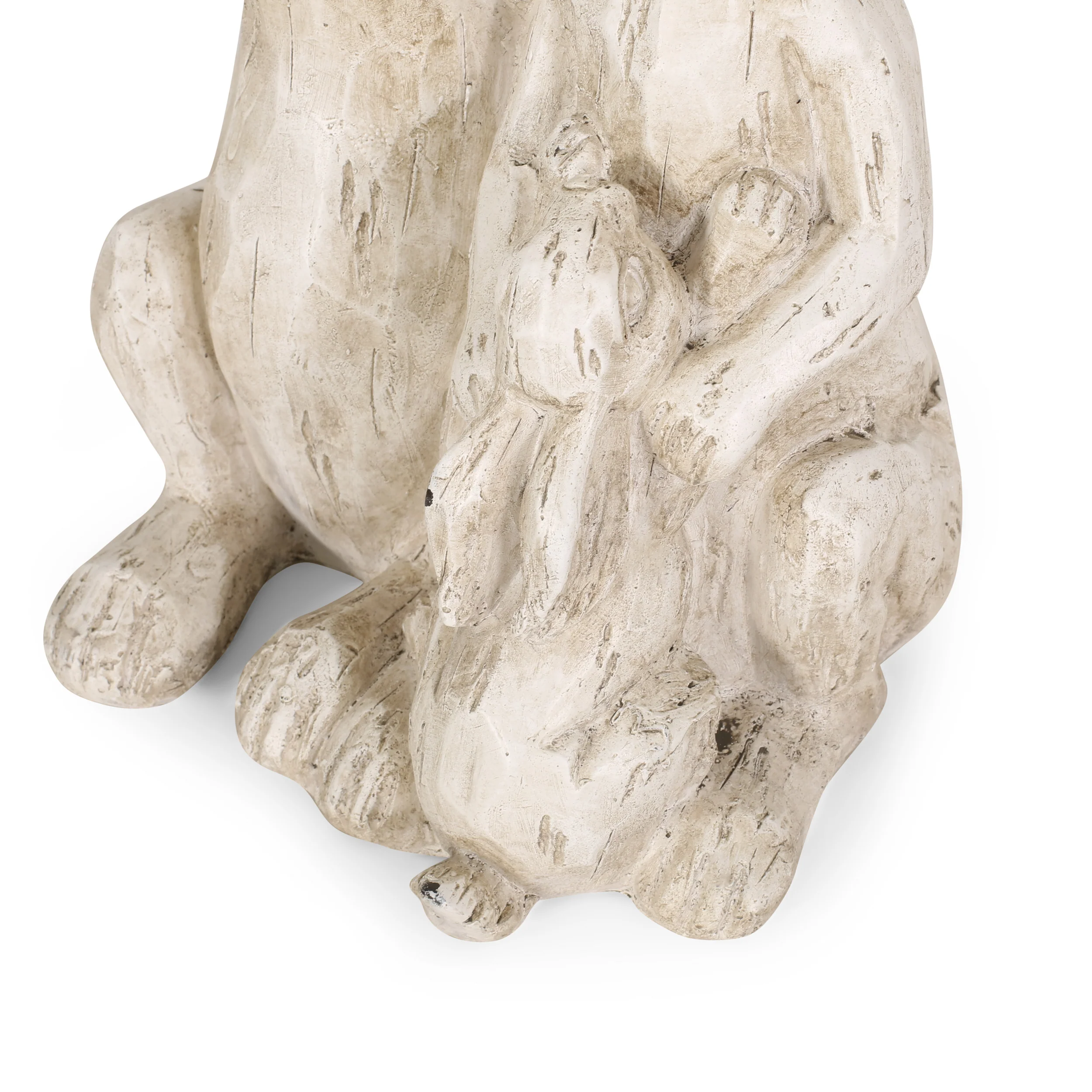 Reser Outdoor Rabbit Family Garden Statue, White - furnishings