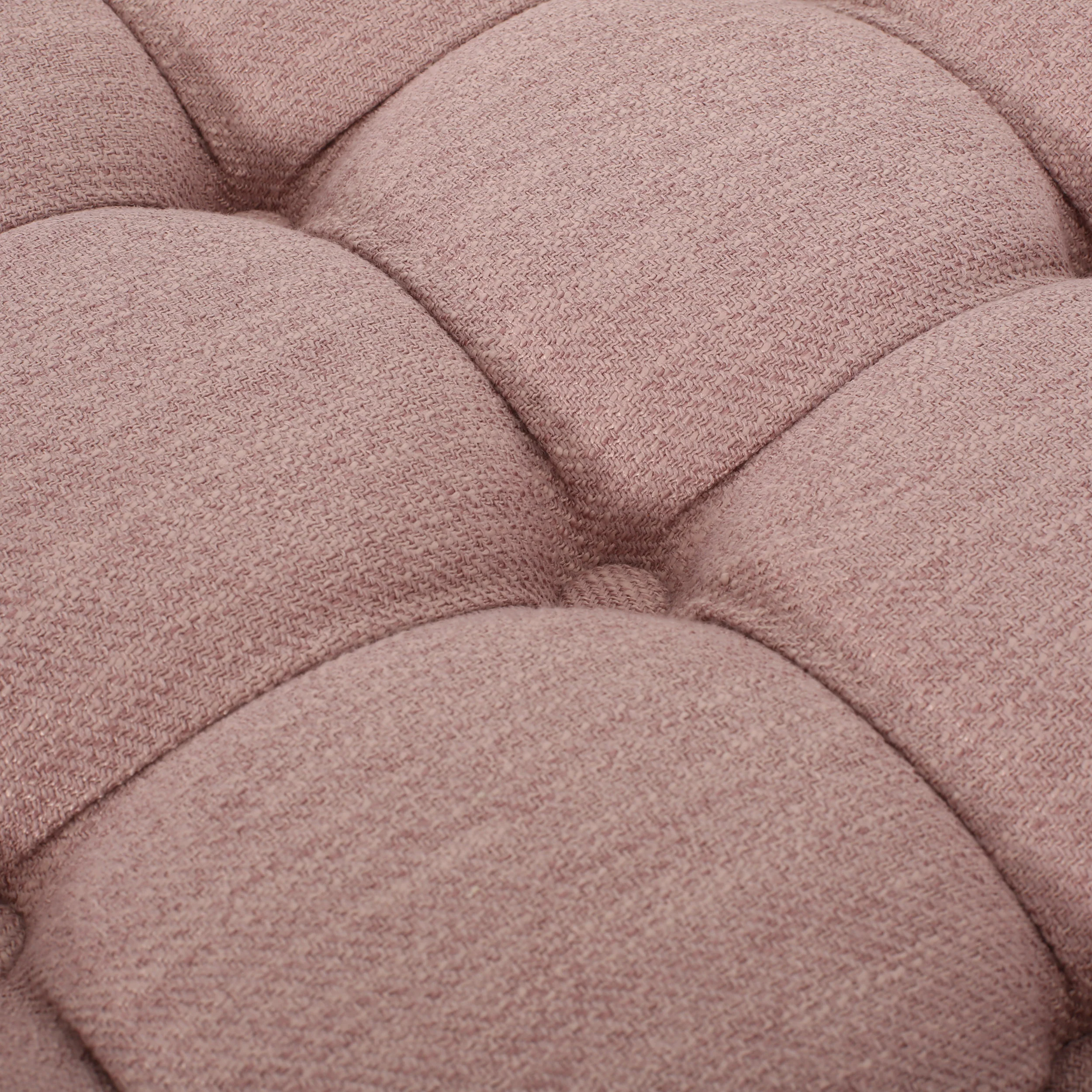 Caddo Cimarron Contemporary Round Ottoman with Rolling Casters - furnishings