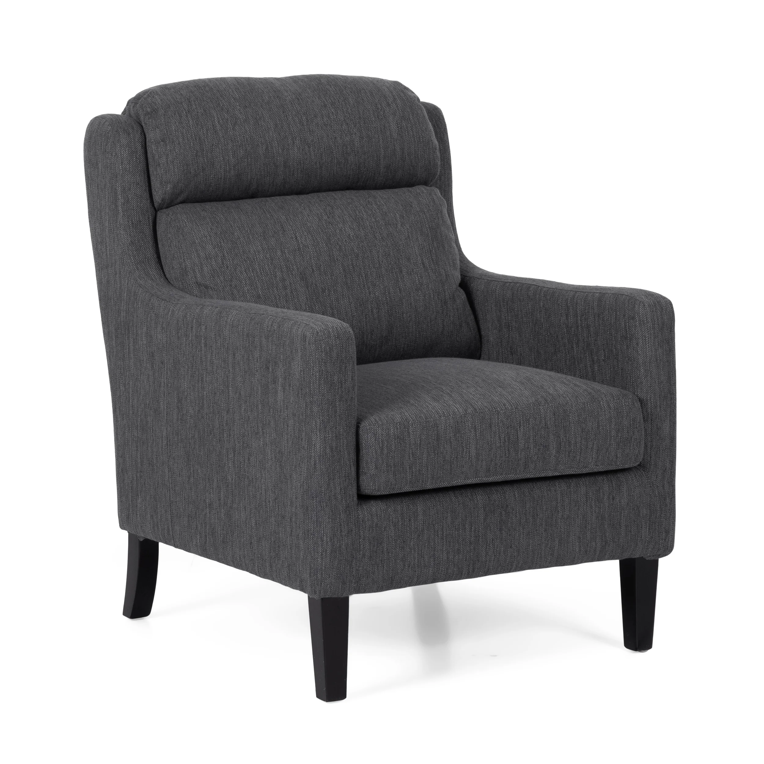 Baden Contemporary Pillow Tufted Fabric Club Chair - furnishings