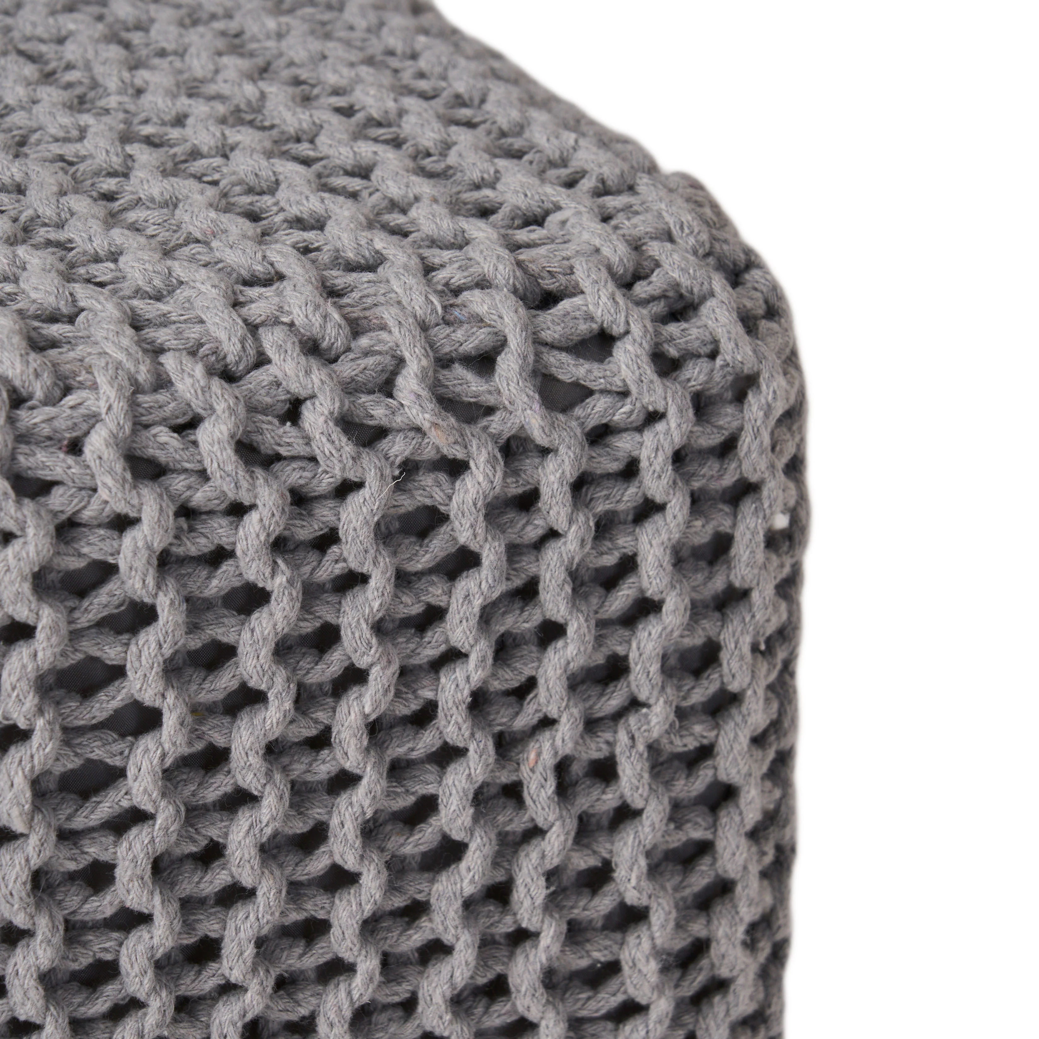 Scott Knitted Foot Stool - furnishings