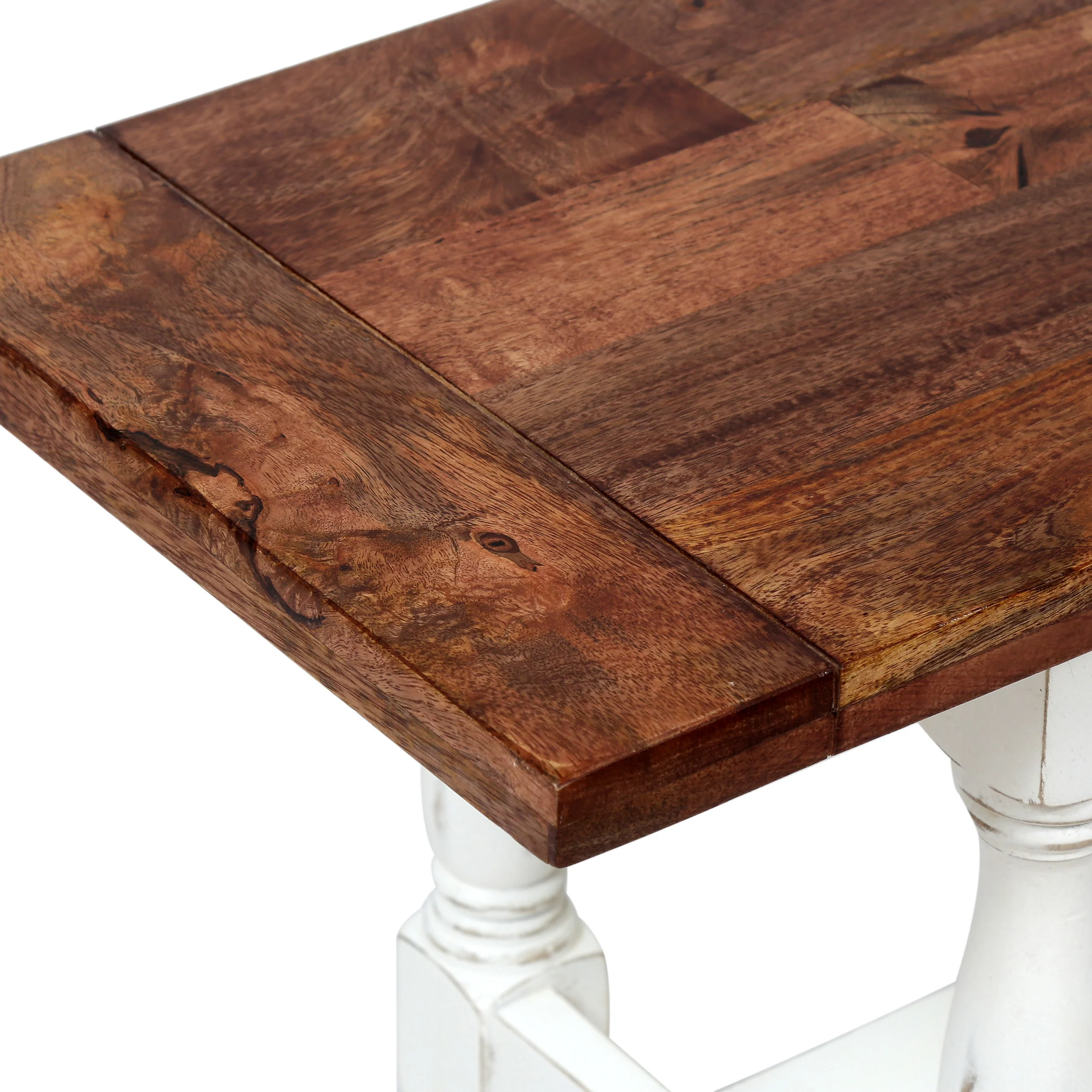 Floretta Handcrafted Rustic 2 Toned Mango Wood Coffee Table - furnishings