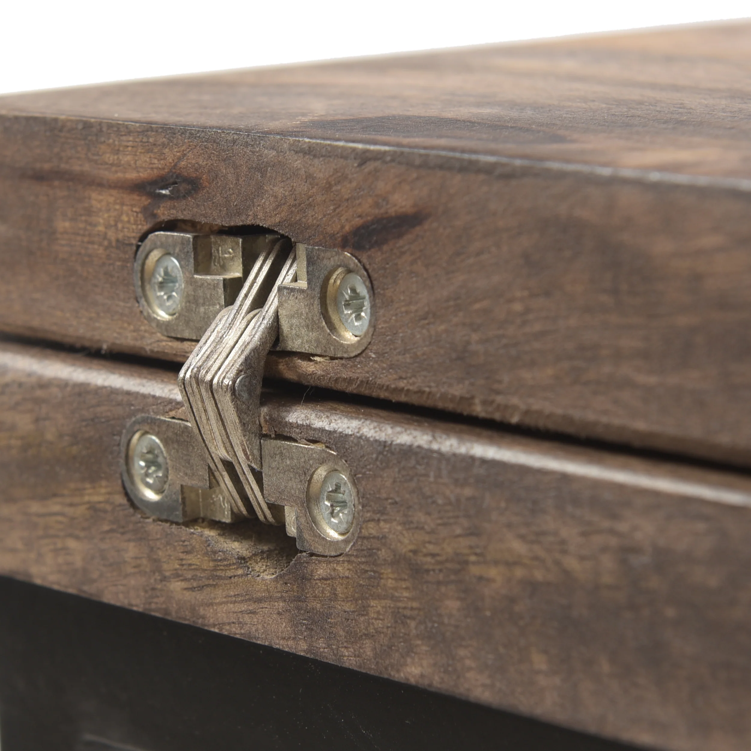 Ayzen Modern Industrial Mango Wood Adjustable C-Shaped End Table with Magazine Rack - furnishings