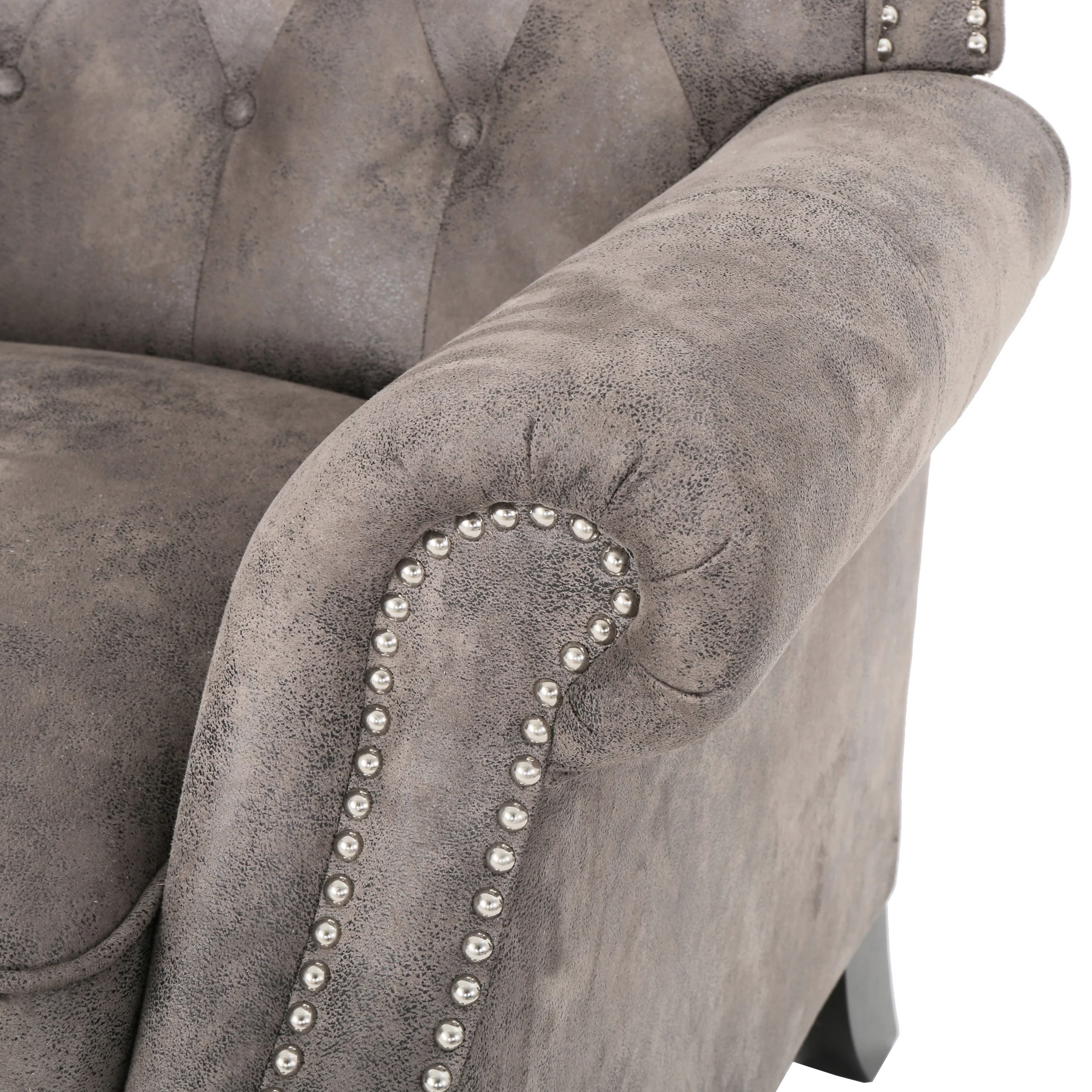 Waldo Tufted Back Studded Accent Recliner Armchair - furnishings