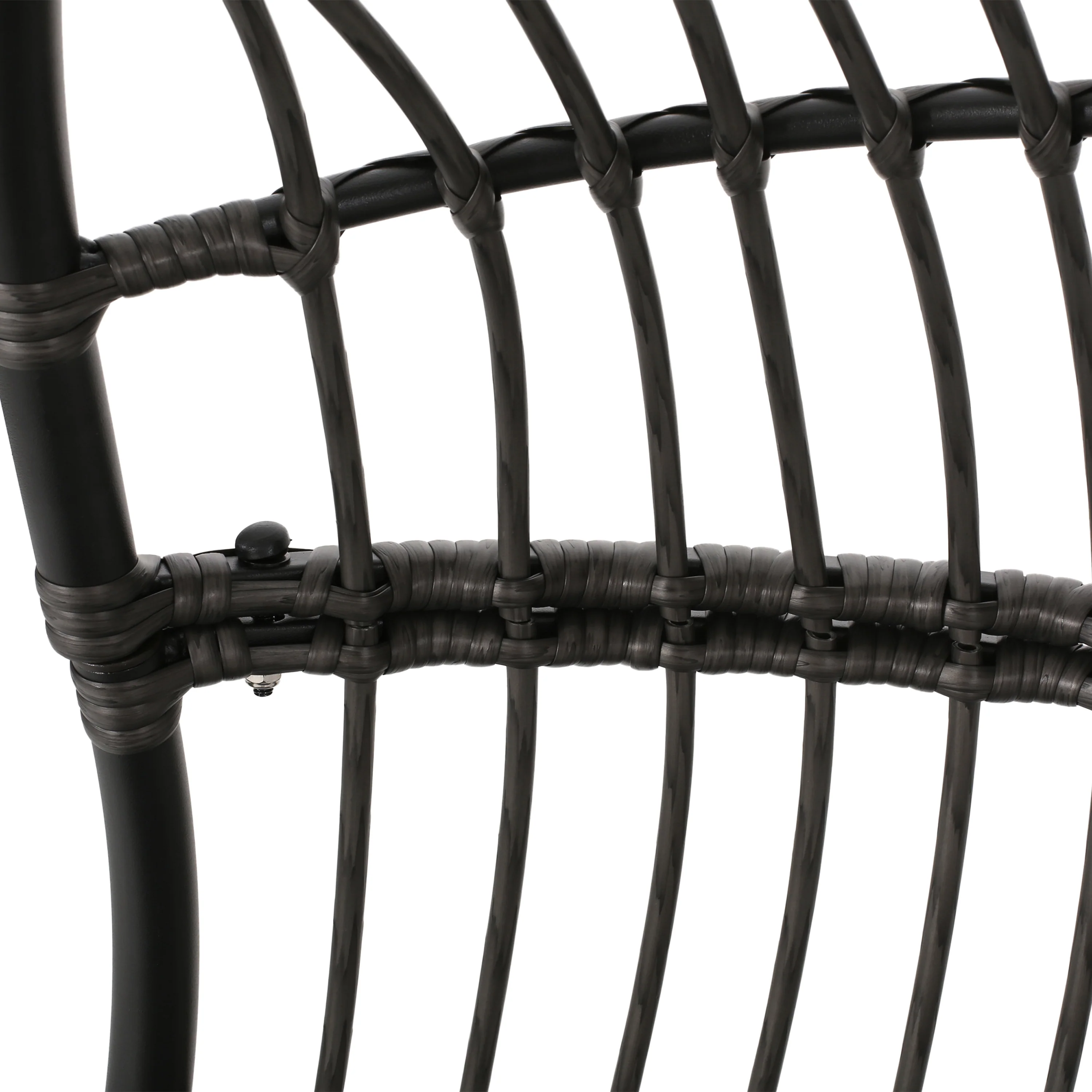 Perry Outdoor Wicker Hanging Basket Chair with Cushions - furnishings