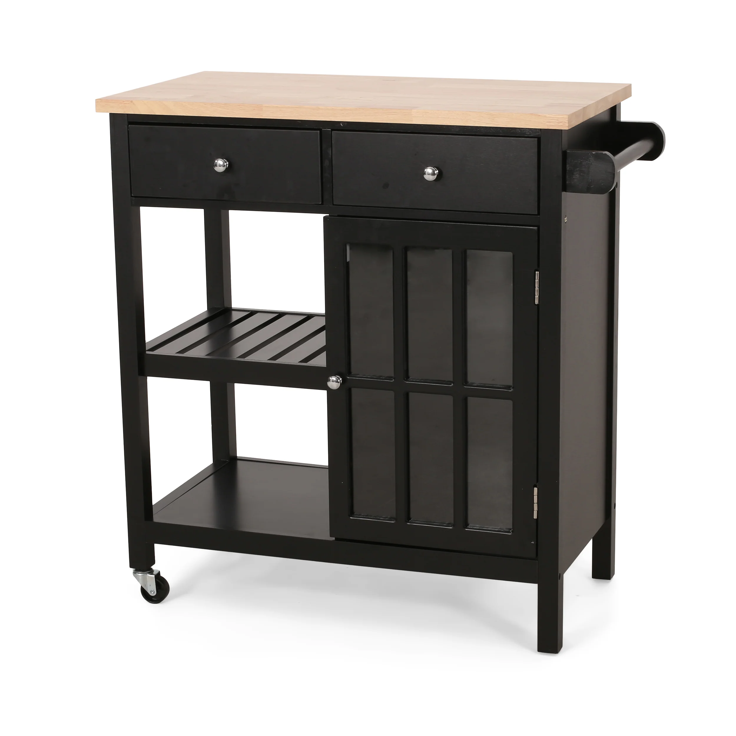Aidah Contemporary Kitchen Cart with Wheels - furnishings