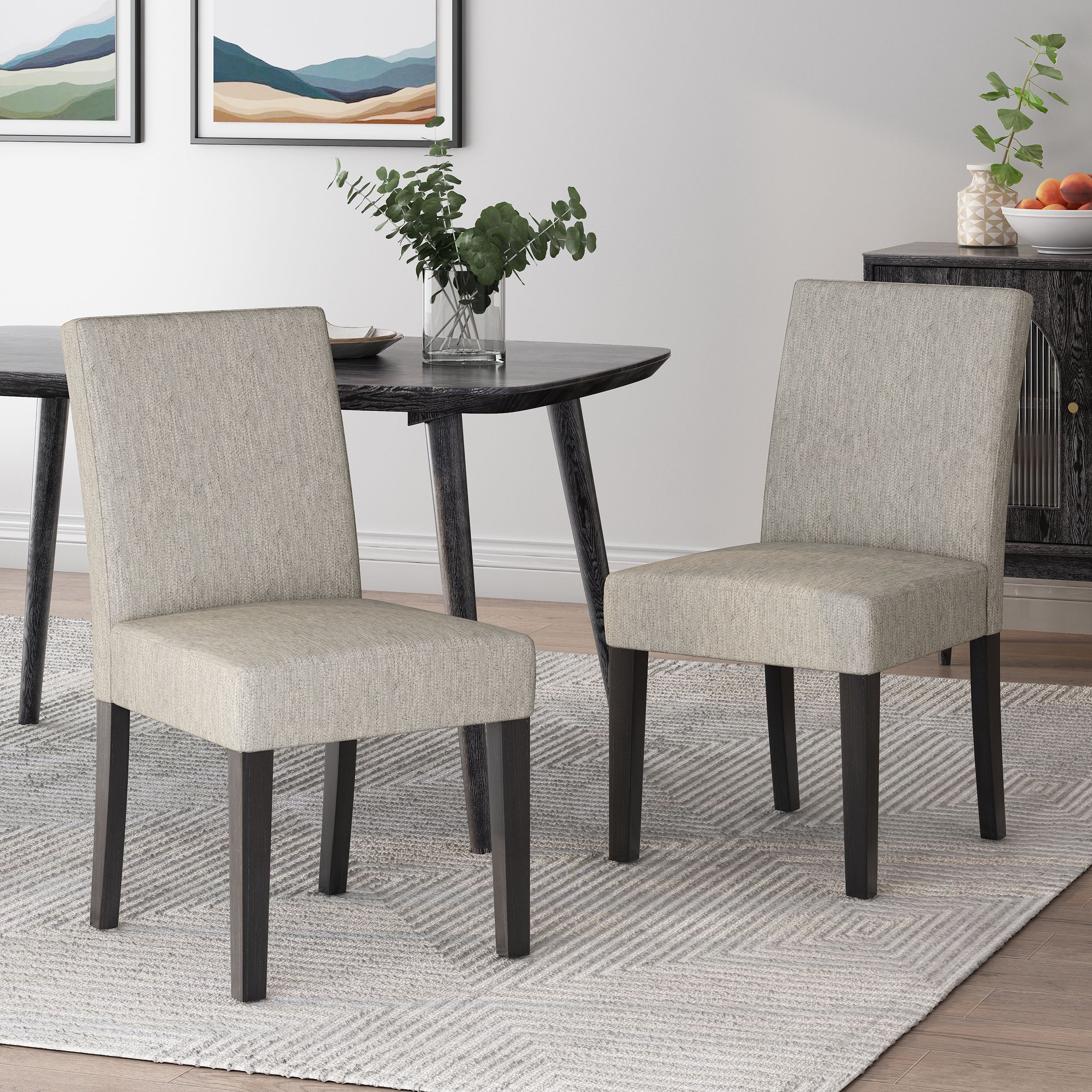 Pocatello Contemporary Upholstered Dining Chair, Set of 2 - furnishings