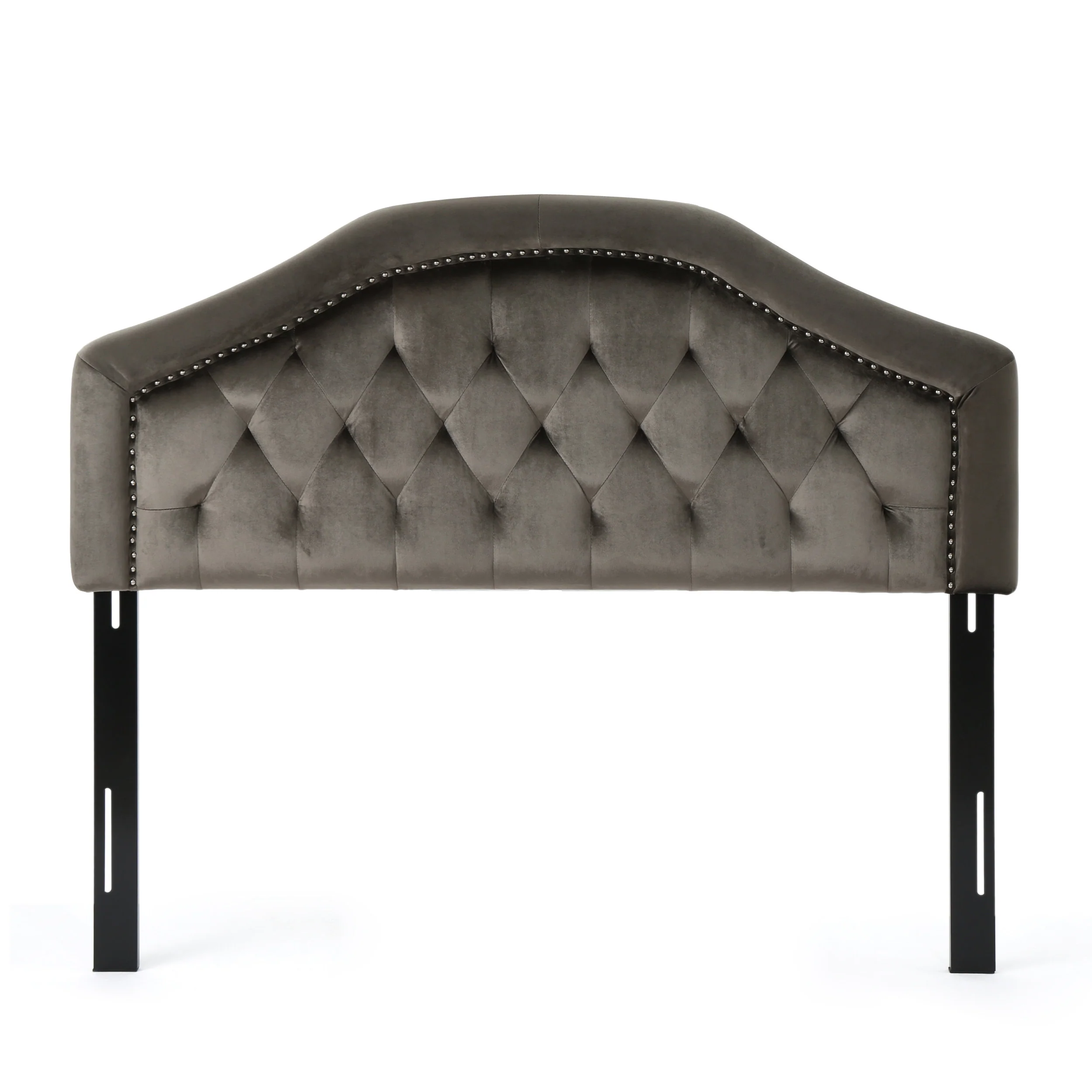 Lazarus New Velvet Studded Seam Tufted Queen/Full Headboard - furnishings