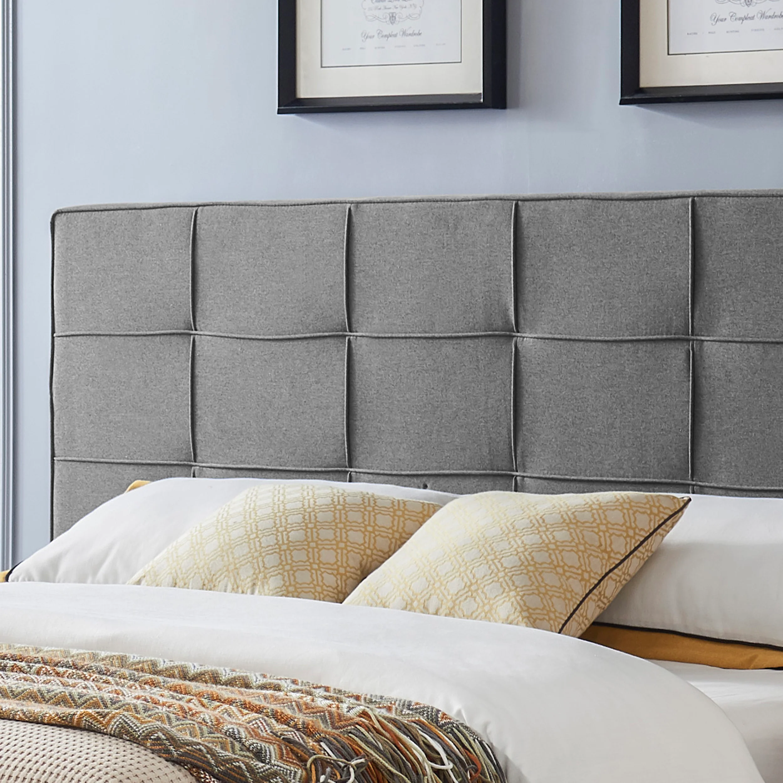 Salome Contemporary Upholstered King Bed Platform - furnishings